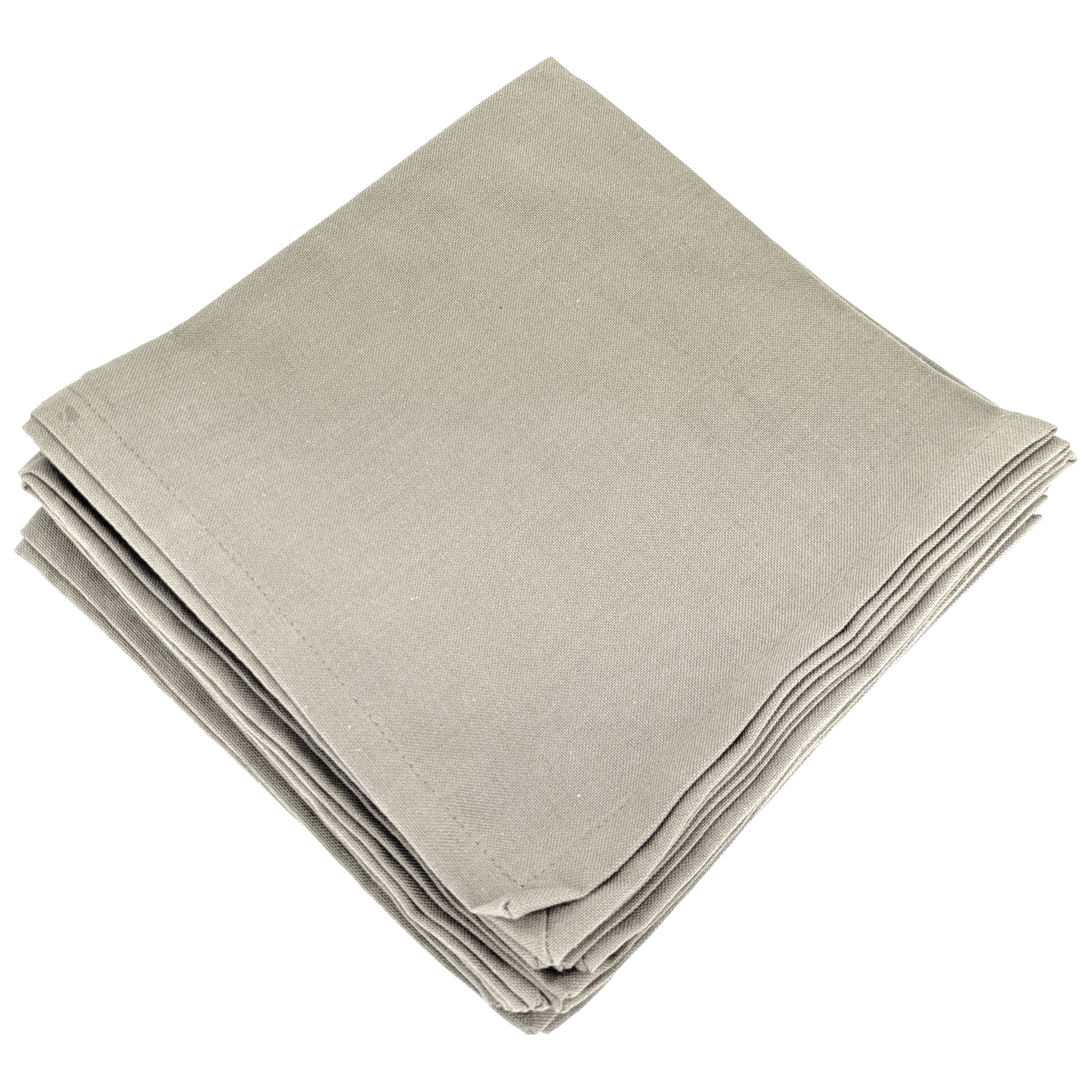 Lot De 6 Serviettes De Table 45x45 Cm Yuco Coton Naturel