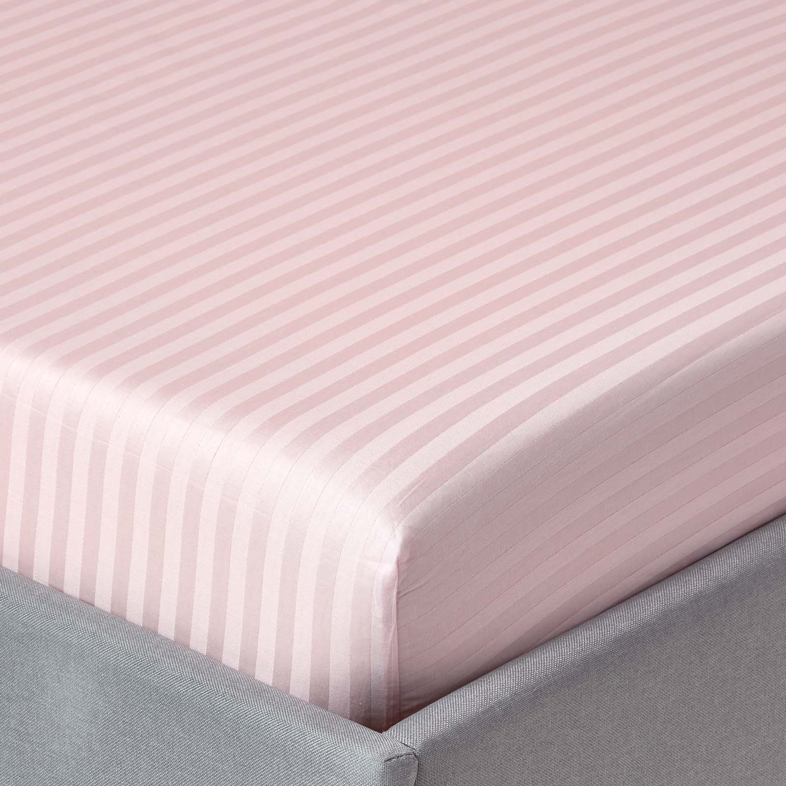 Drap-housse 140x190cm Rose Coton Égyptien 330tc Homescapes