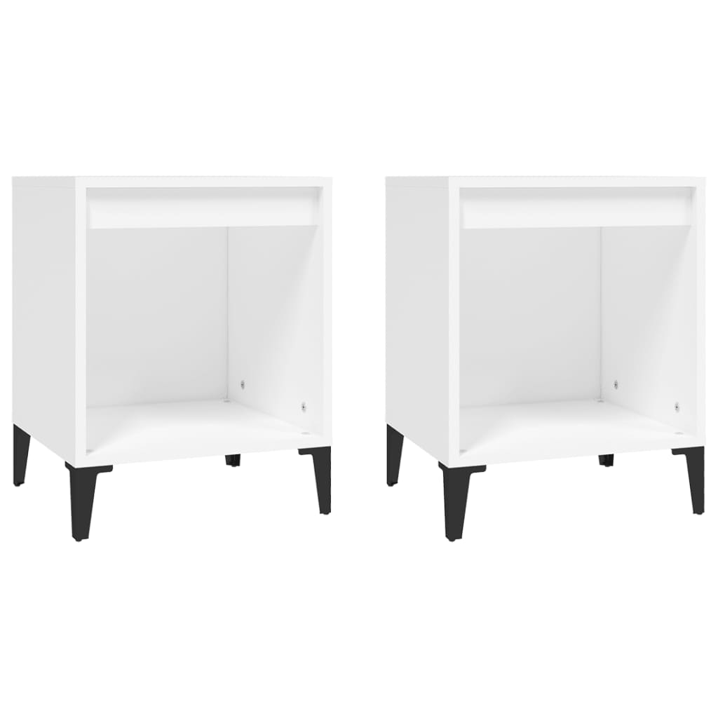 Lot De 2 Tables De Chevet Avec Compartiment Ouvert 40 X 35 X 50 Dec034928