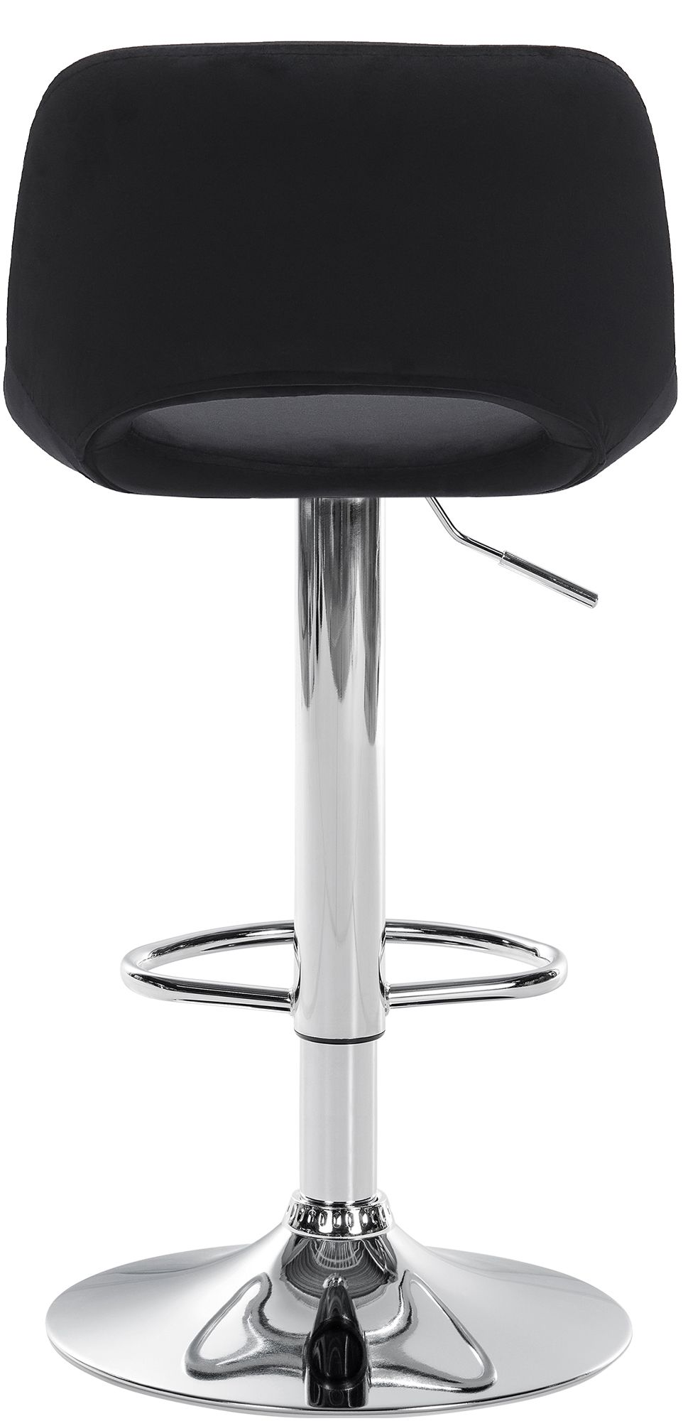 Tabouret De Bar Camden Velours Chrome Noir