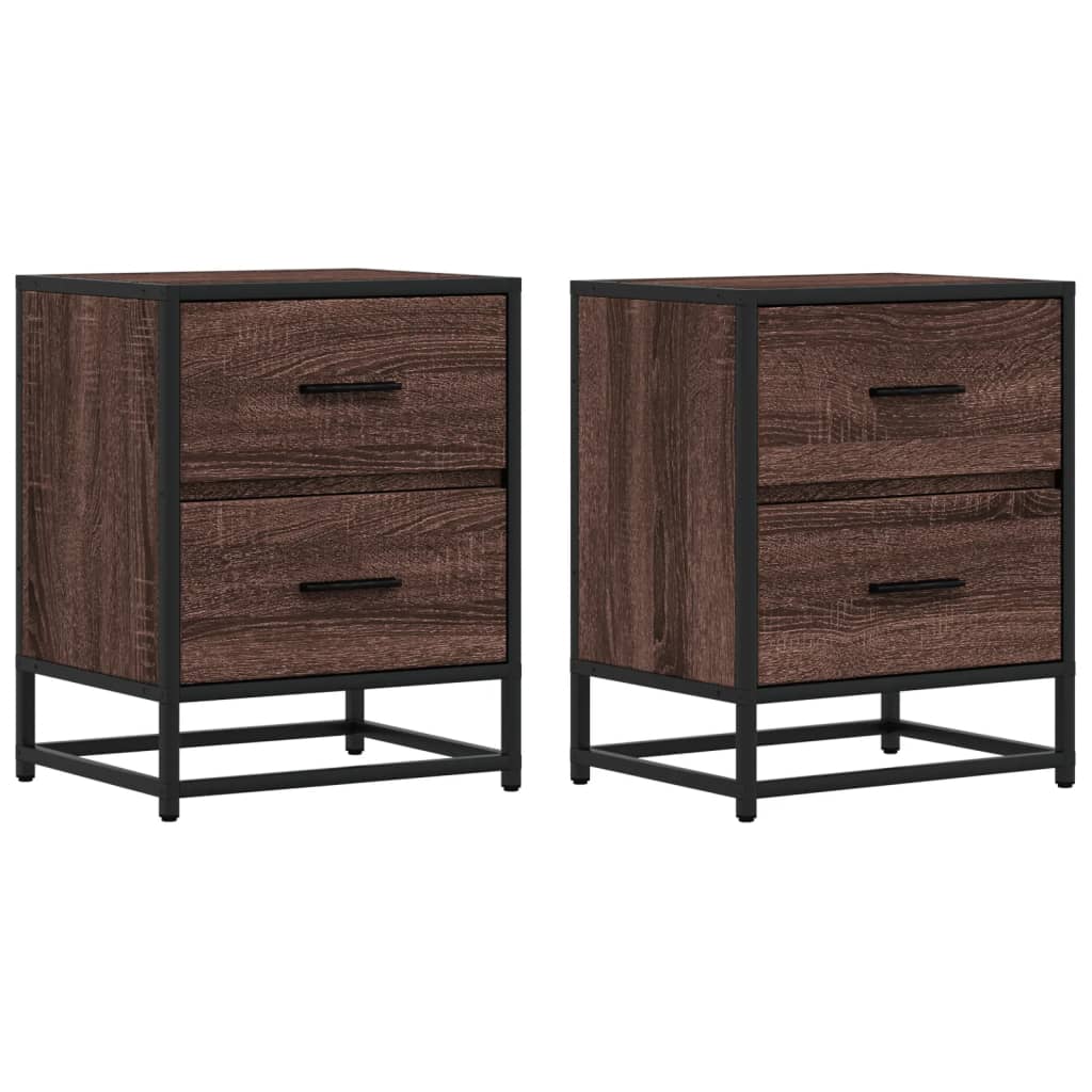 Lot De 2 Tables De Chevet Avec Deux Tiroirs 40 X 31 X 50 Dec035162