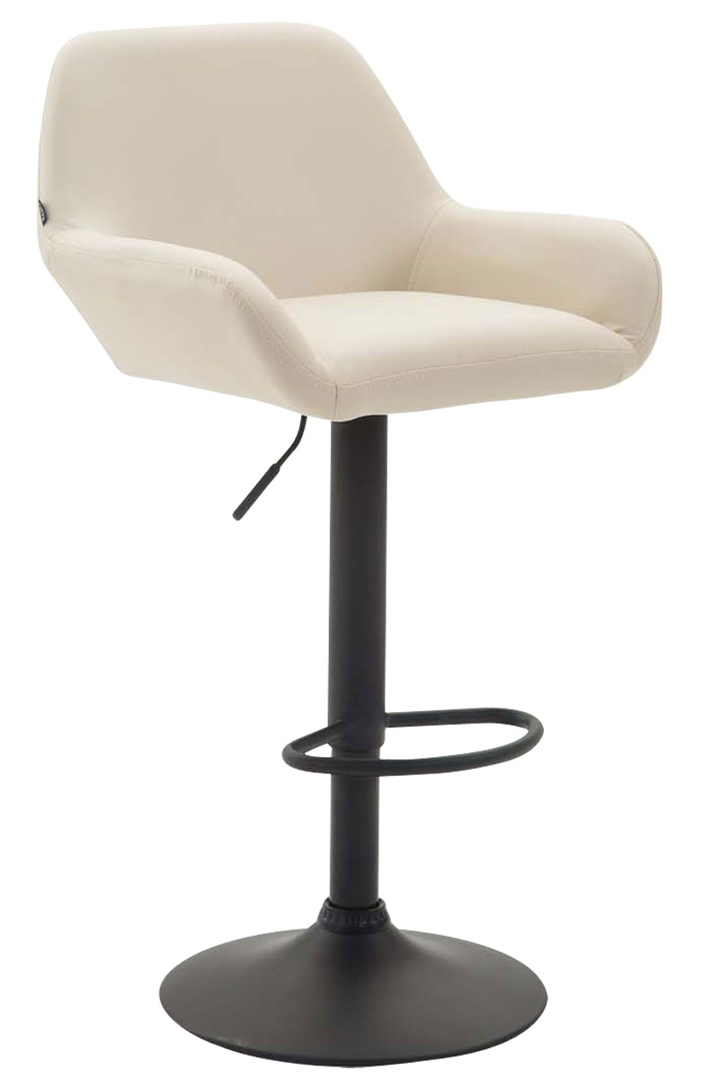 Tabouret De Bar Braga Simili Cuir B Crème