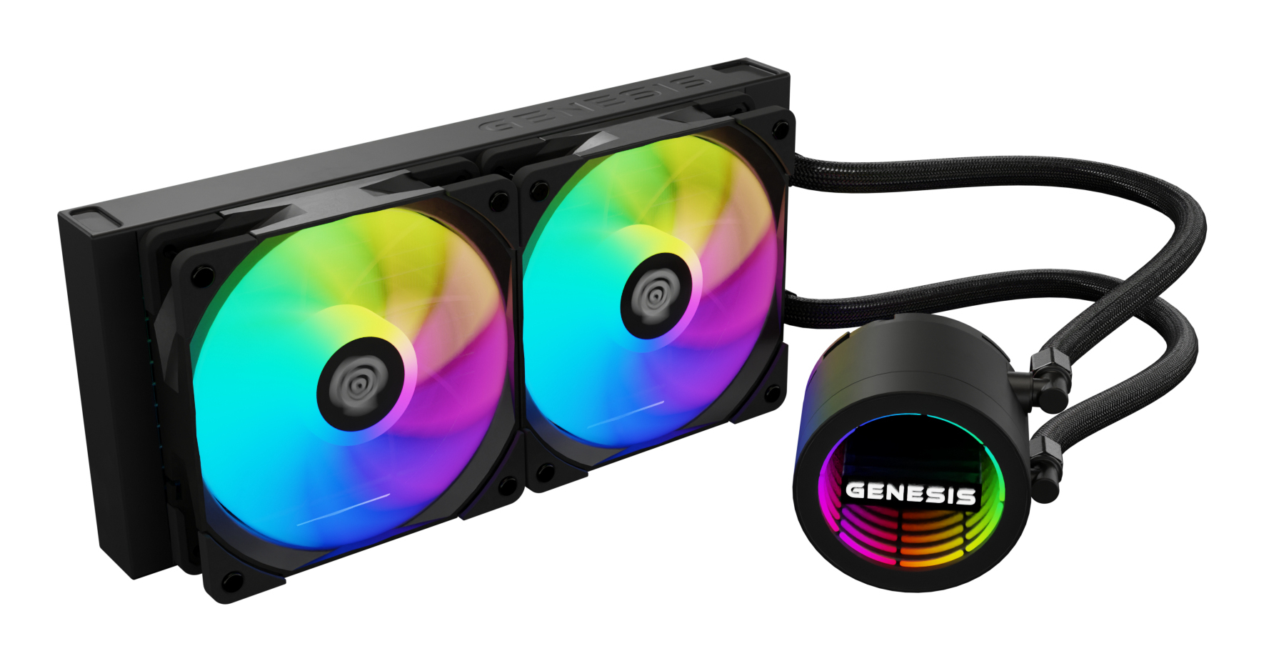 Genesis Nlg-2319 Système De Refroidissement D'ordinateur Processeur Refroidisseur De Liquide Tout-en-un Noir