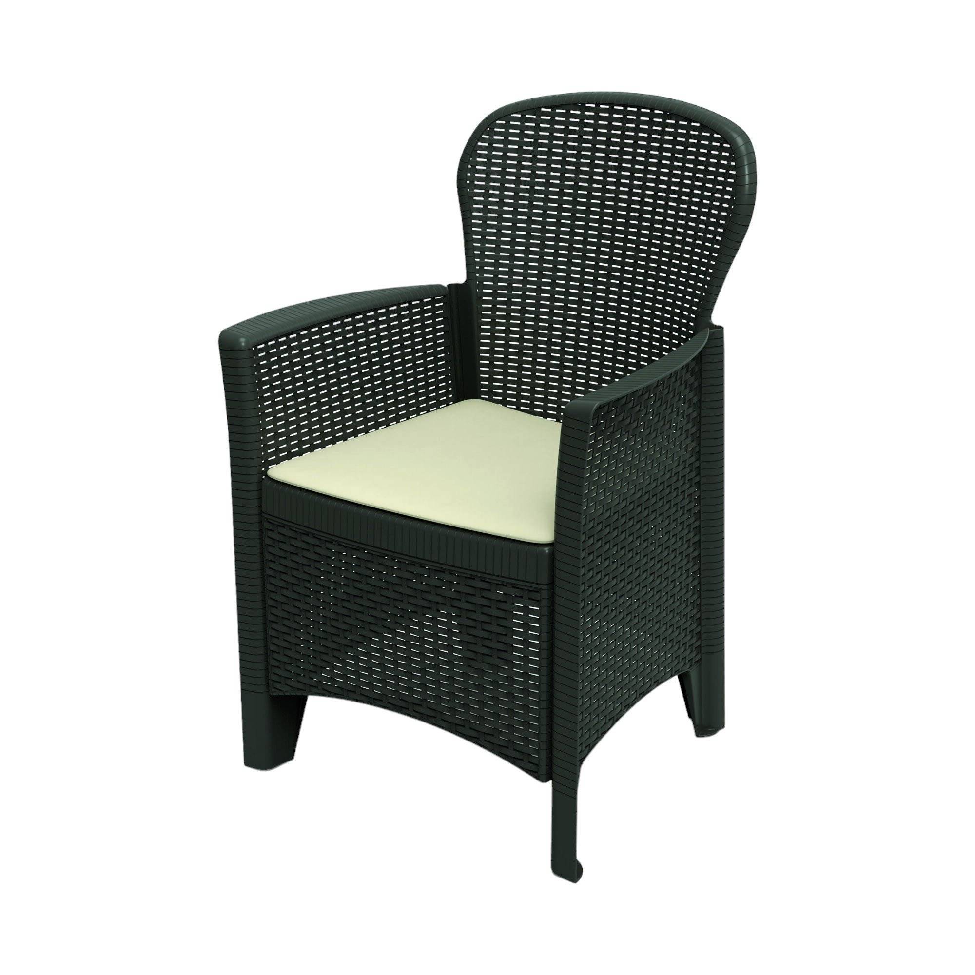 Chaise D'extérieur,en Pvc,anthracite,59x57h85.5 Cm