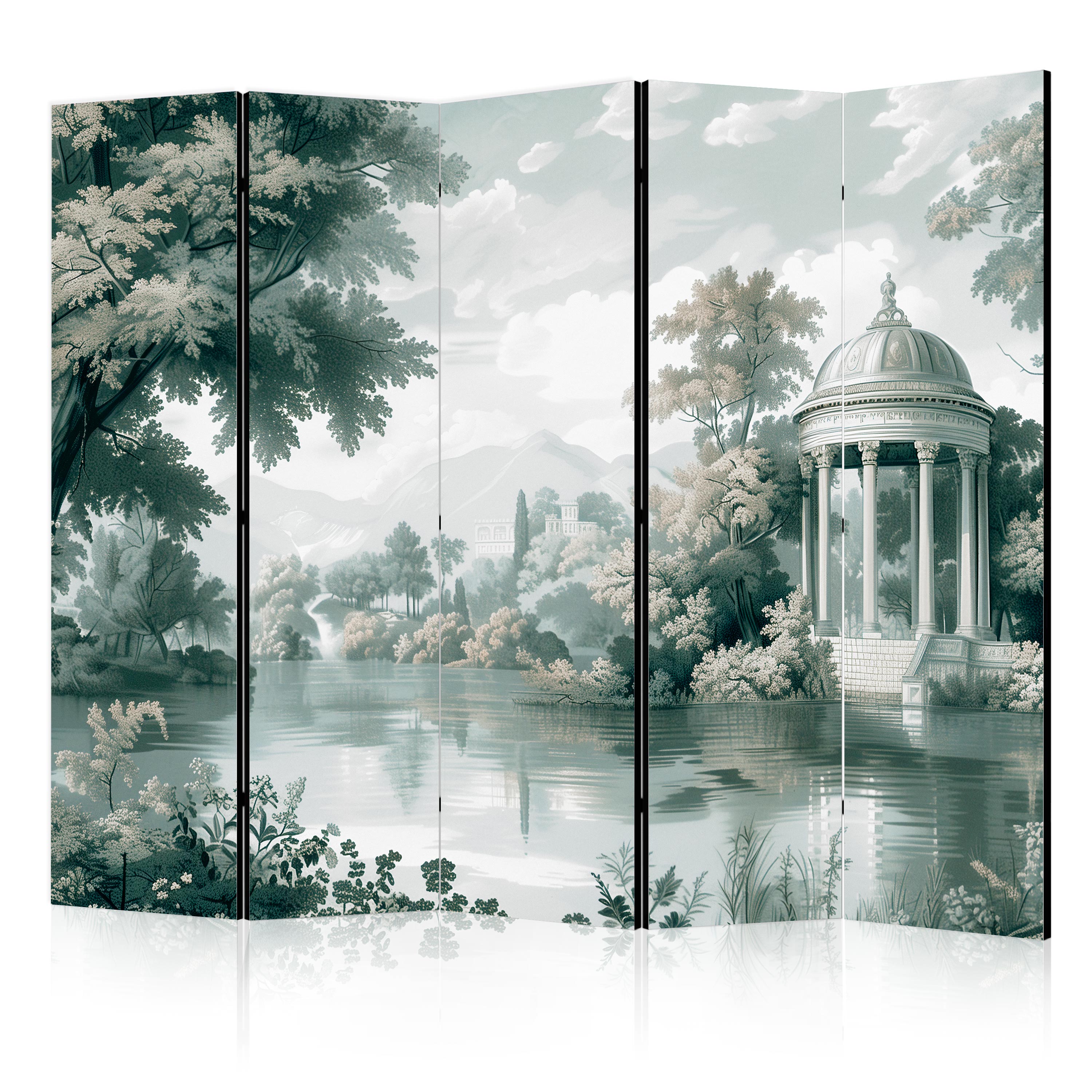 Paravent -paysage Rétro Vintage En Verts 225x172