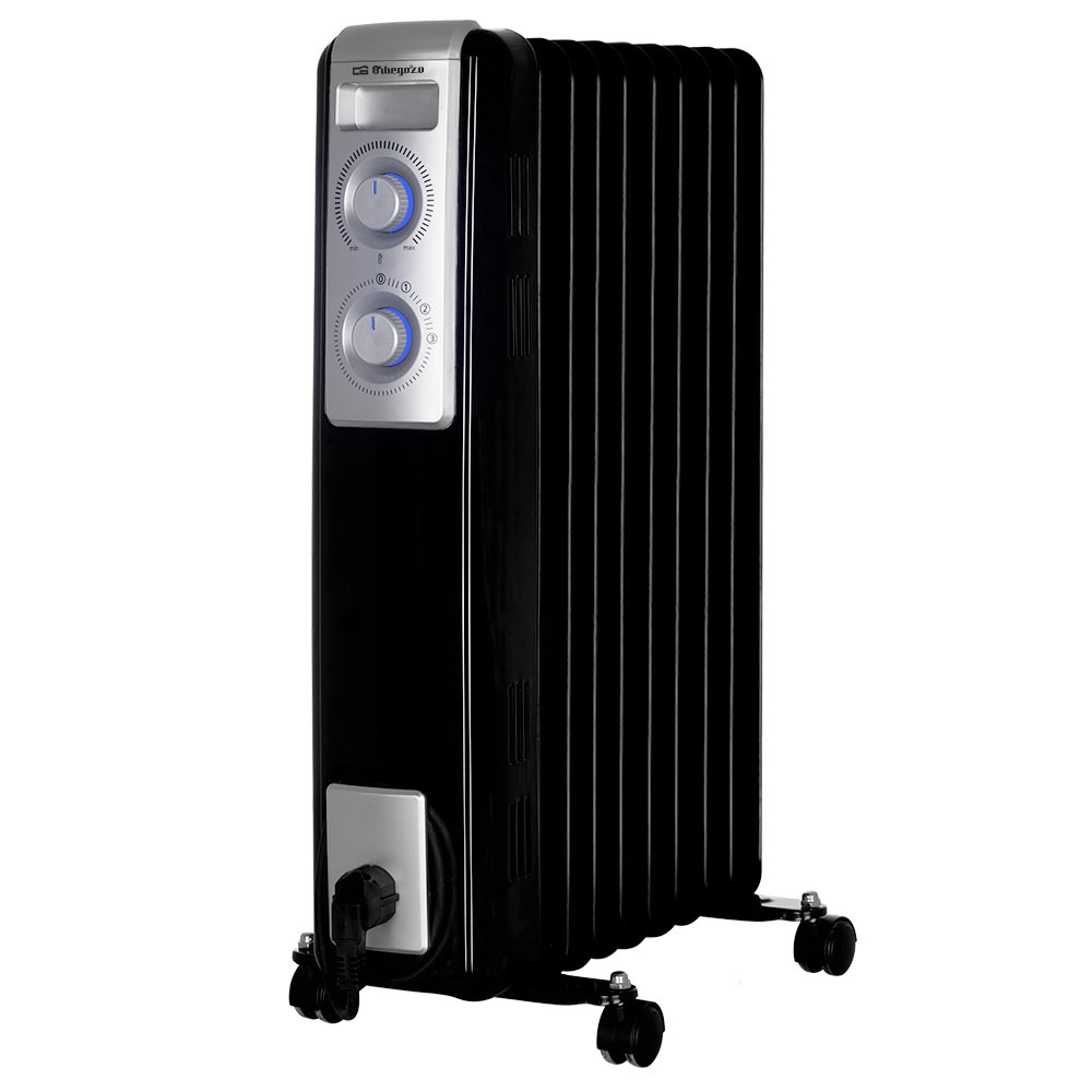 Orbegozo Rn 2000 Appareil De Chauffage Intérieure Noir 2000 W Chauffage Électrique À Bain D'huile