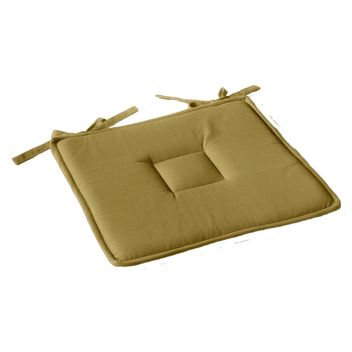 Galette De Chaise Uni "panama" 40x40cm Bronze