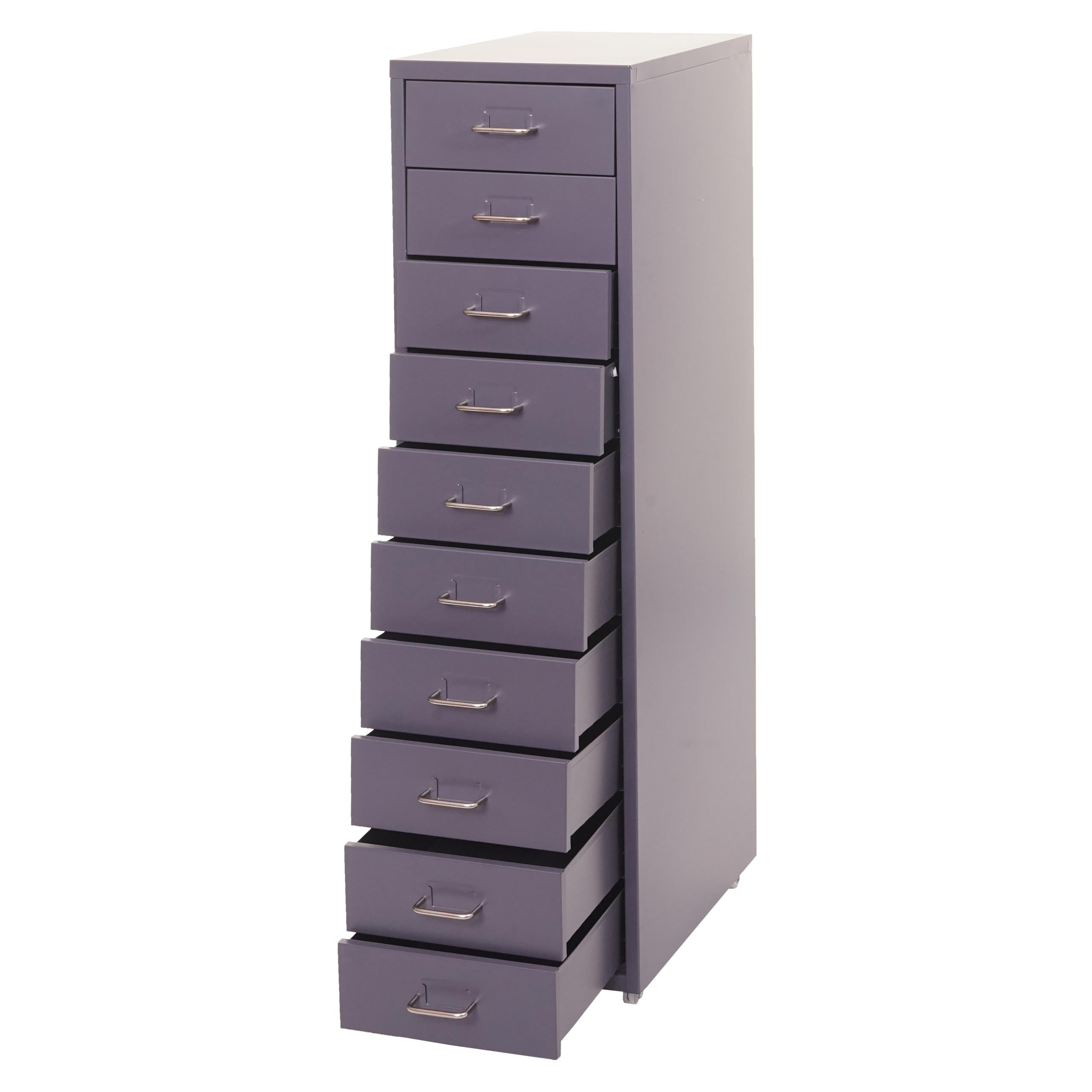 Caisson À Tiroirs Armoire De Bureau 110 X 28 X 41 Cm 10 Tiroirs 04_0008256