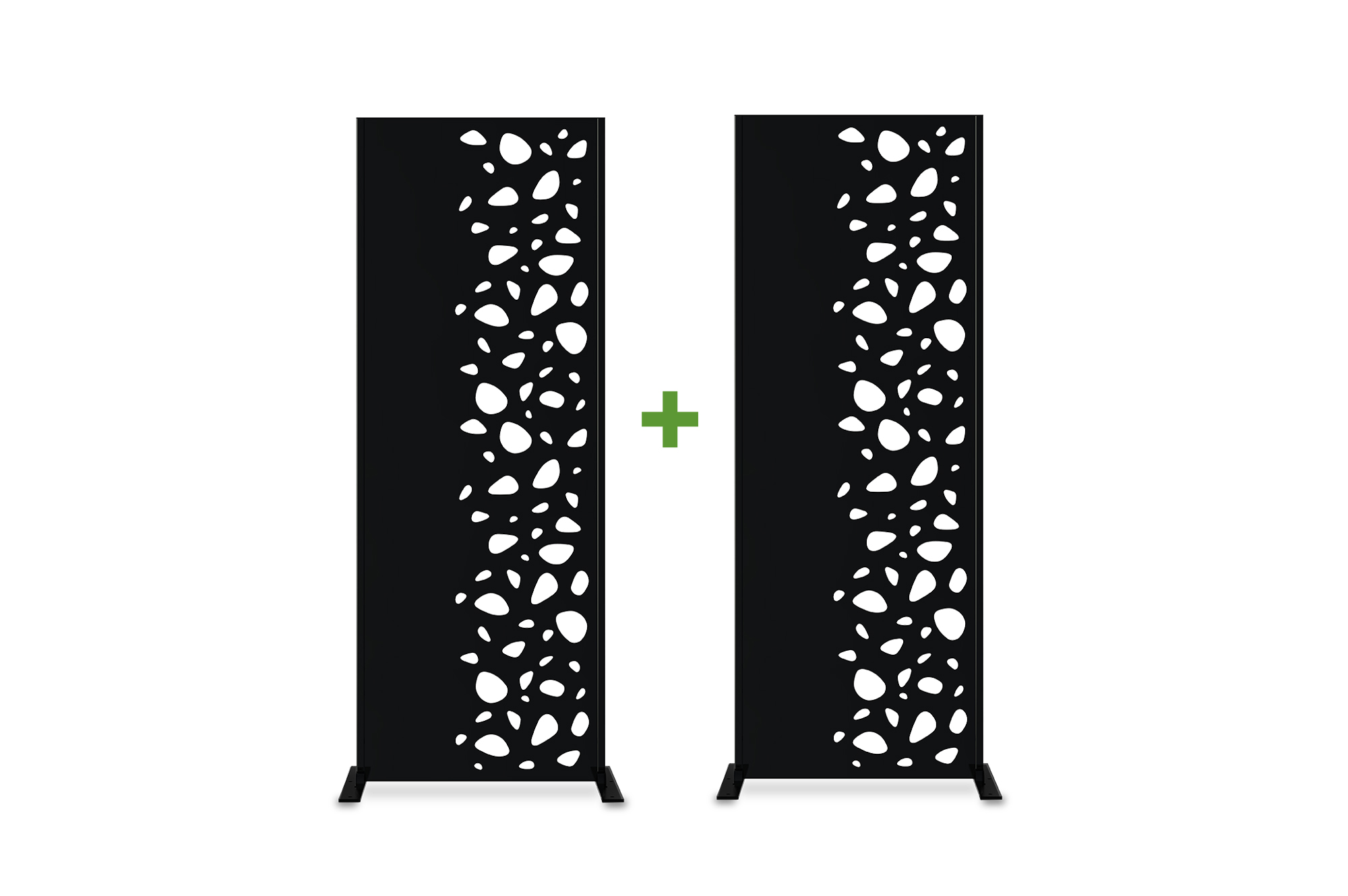 Casanoov Lot De 2 Panneaux Décoratifs Sunny Noir H.160 Cm Motifs Côté Droit