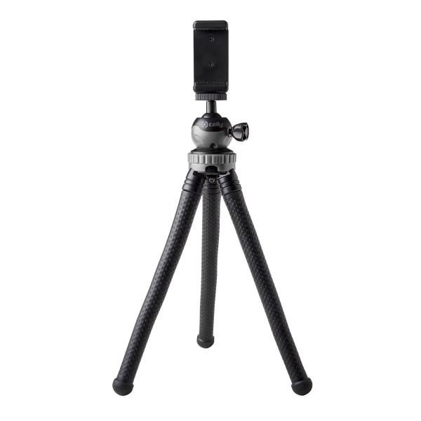Celly Click Flextri Trépied Smartphone/action Caméra 3 Pieds Noir