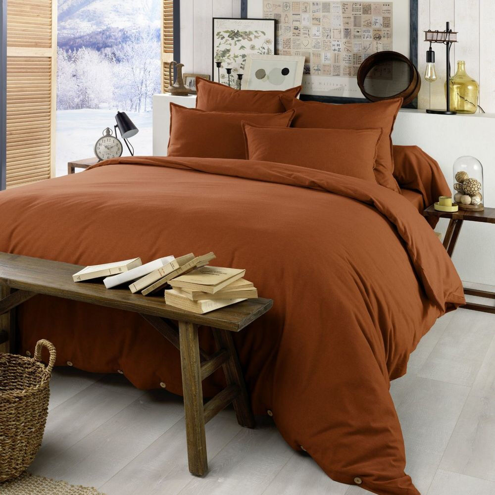 Housse De Rêve Tomette Housse De Couette Orange 240 X 260 Cm