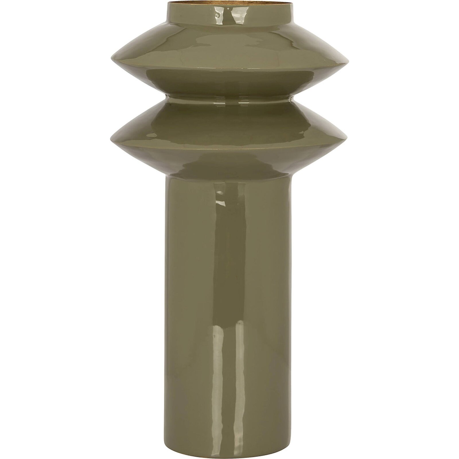 Vase Flora Élégante Touche Design Richmond - Vert Olive Satiné