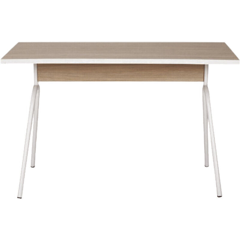 Bureau Beaux Meubles Pas Chers Roma 120 X 60 X 75 Cm Chêne Métal