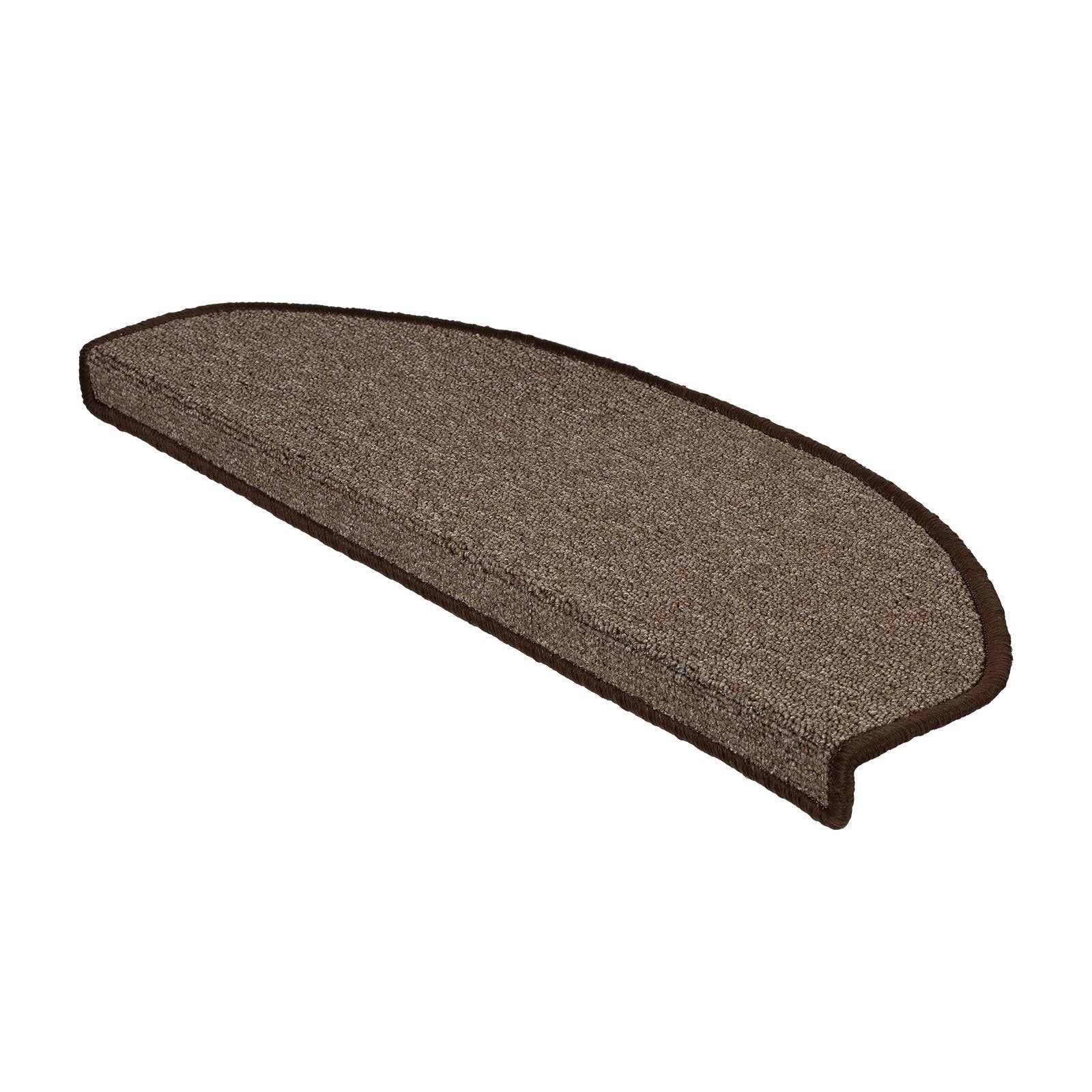 Tapis D'escalier London Marron Clair 23,5 X 65 Cm Demi-circulaire