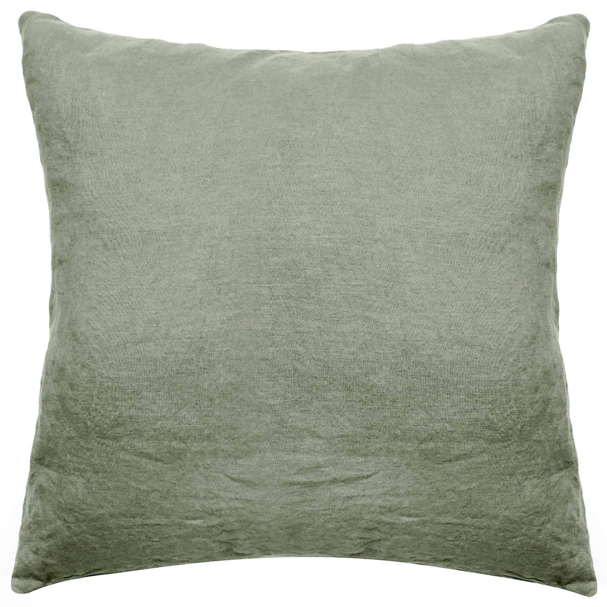 Taie D'oreiller Palace Pur Coton Lavé 65x65 Cm Uni Vert Sauge