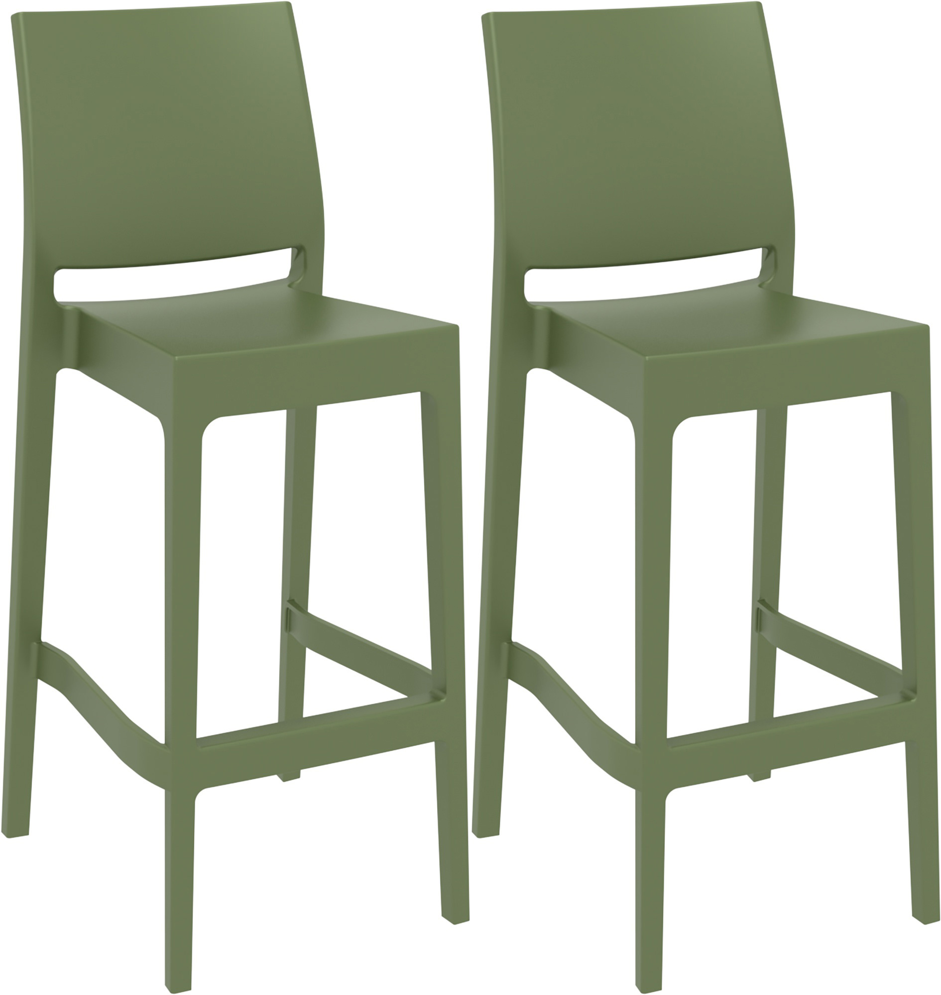 Lot De 2 Tabourets De Bar Maya Olive