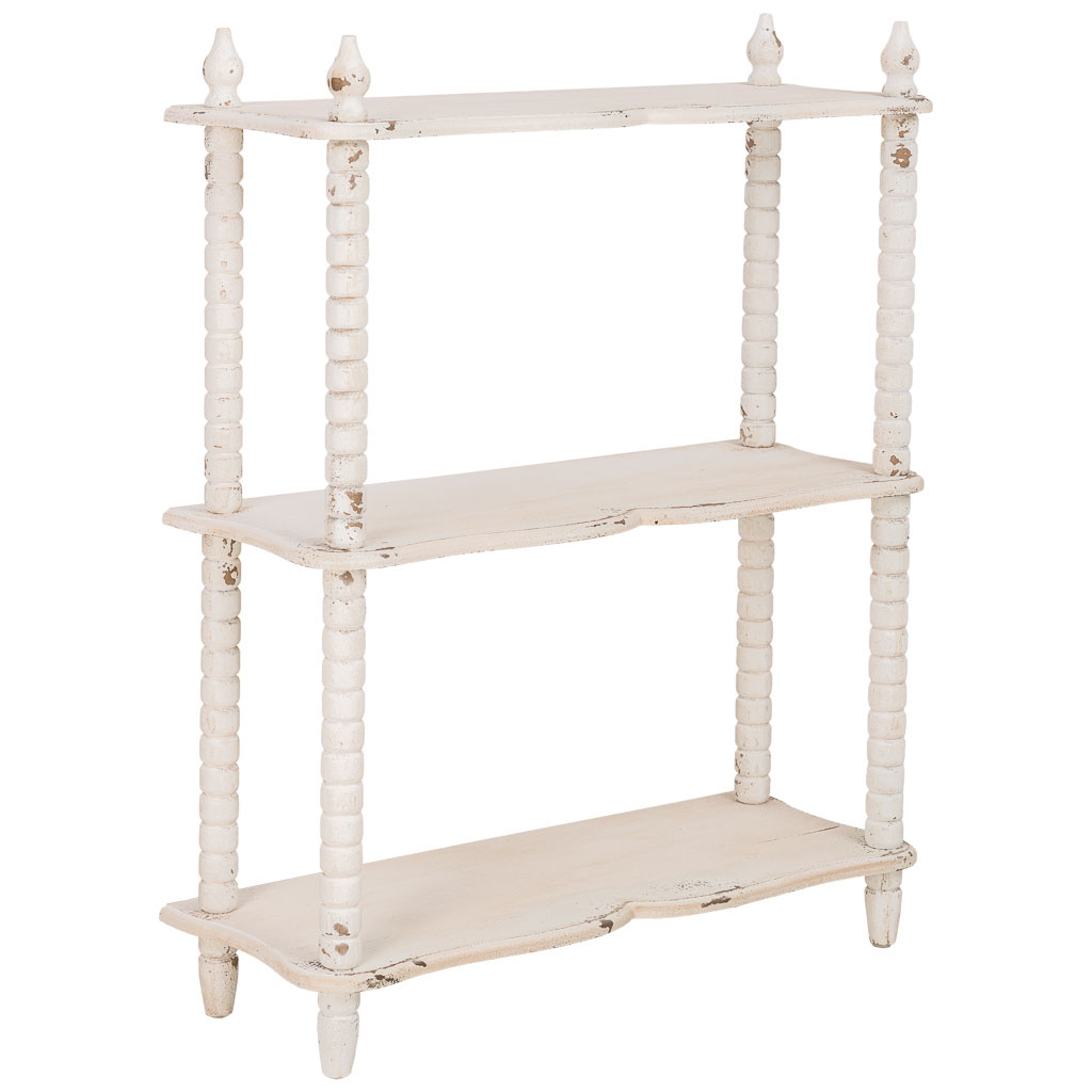 Étagère En Bois Blanche 81x30x99 Cm