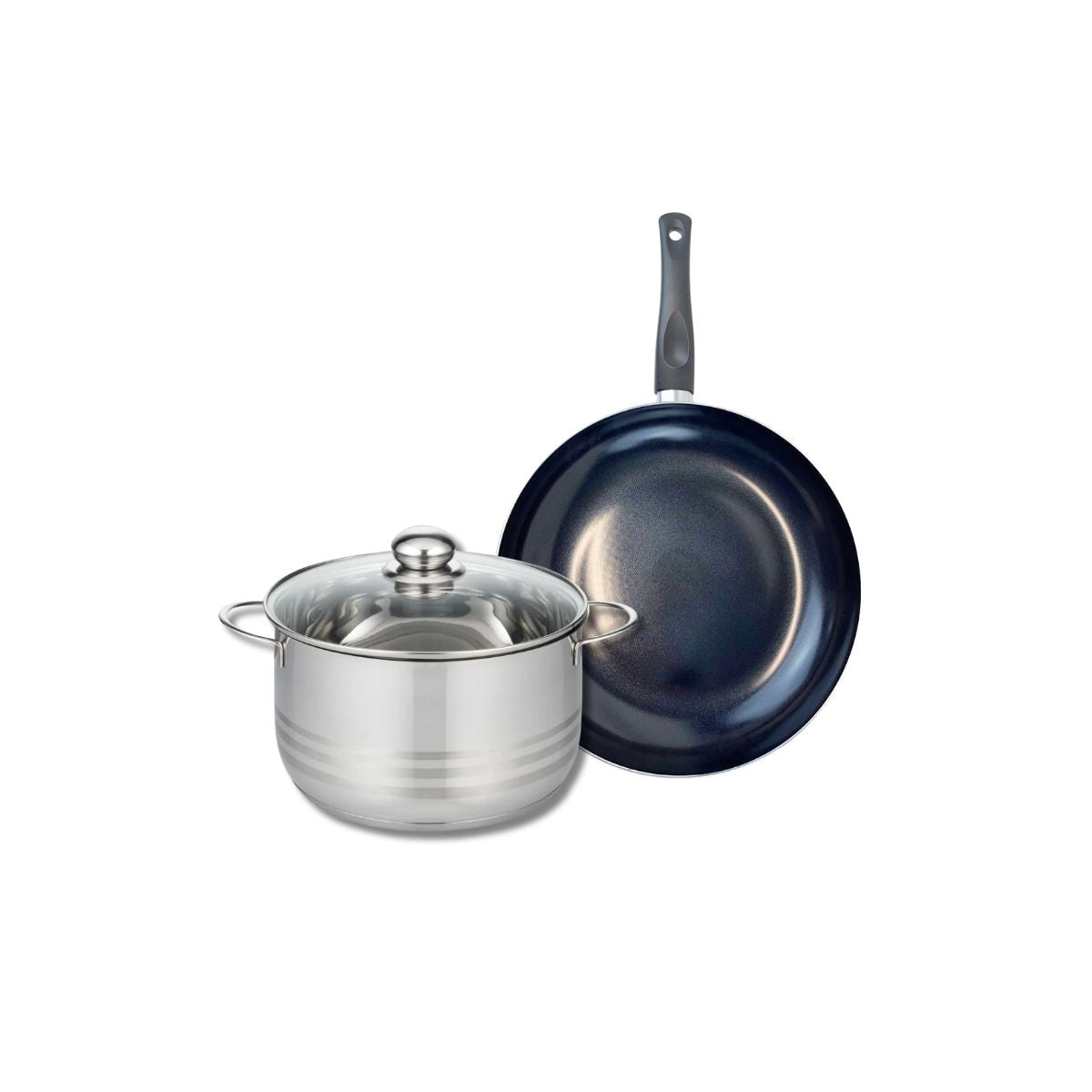 Batterie De Cuisine 1 Poêle 28cm + 1 Faitout 24cm Prima Brillant