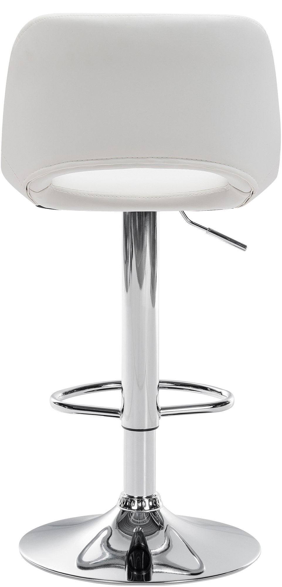 Lot De 2 Tabourets De Bar Camden Simili Cuir Chromé Blanc
