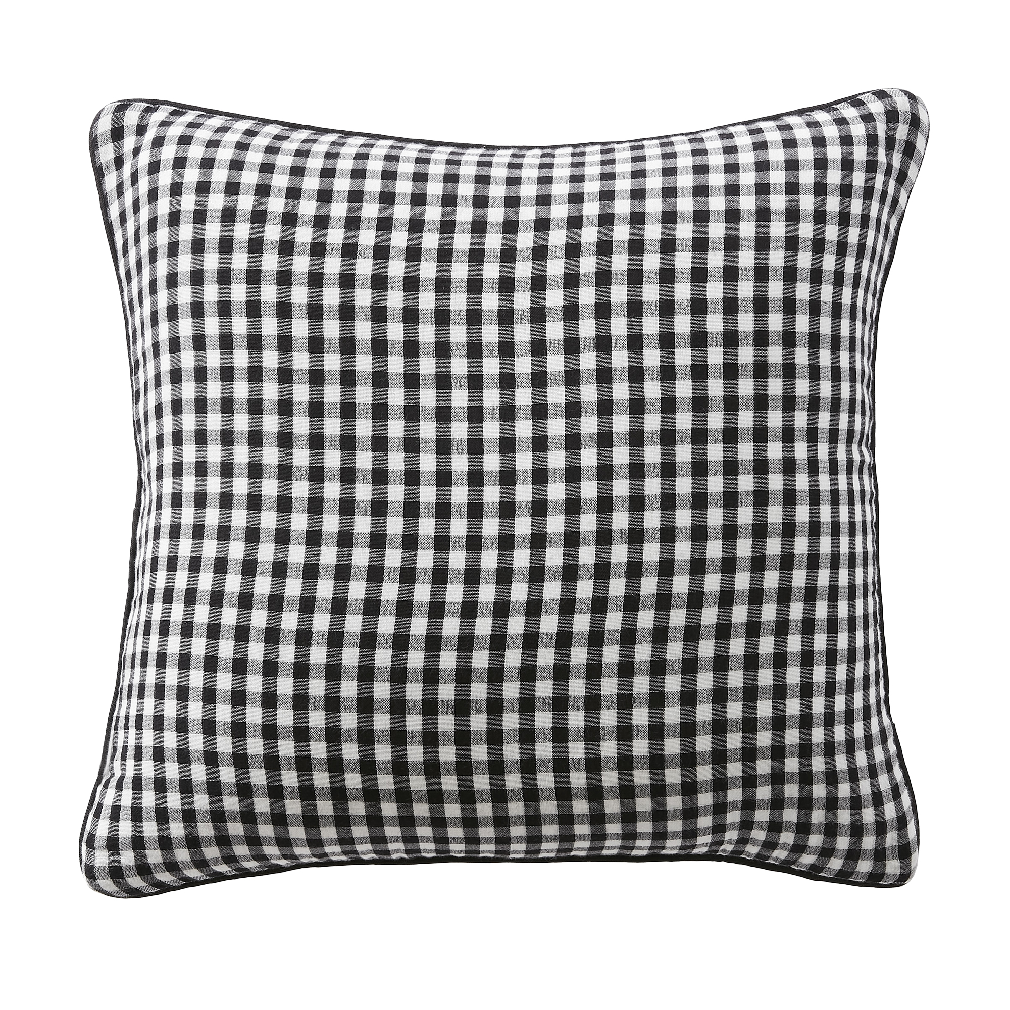 Coussin Avec Passepoil 45x45 Cm Gaze De Coton Quadri Truffe