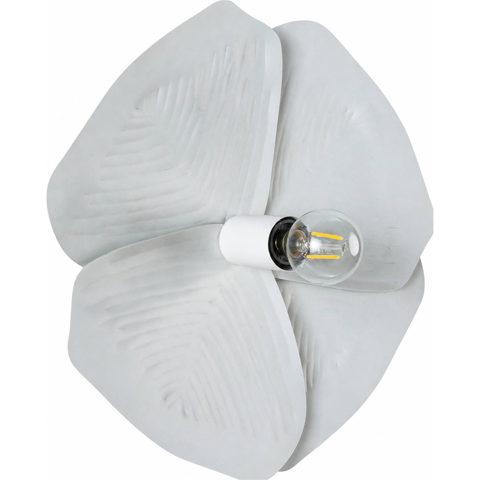 Applique Murale Fleur En Métal Blanc Vieilli - Blanc Vieilli