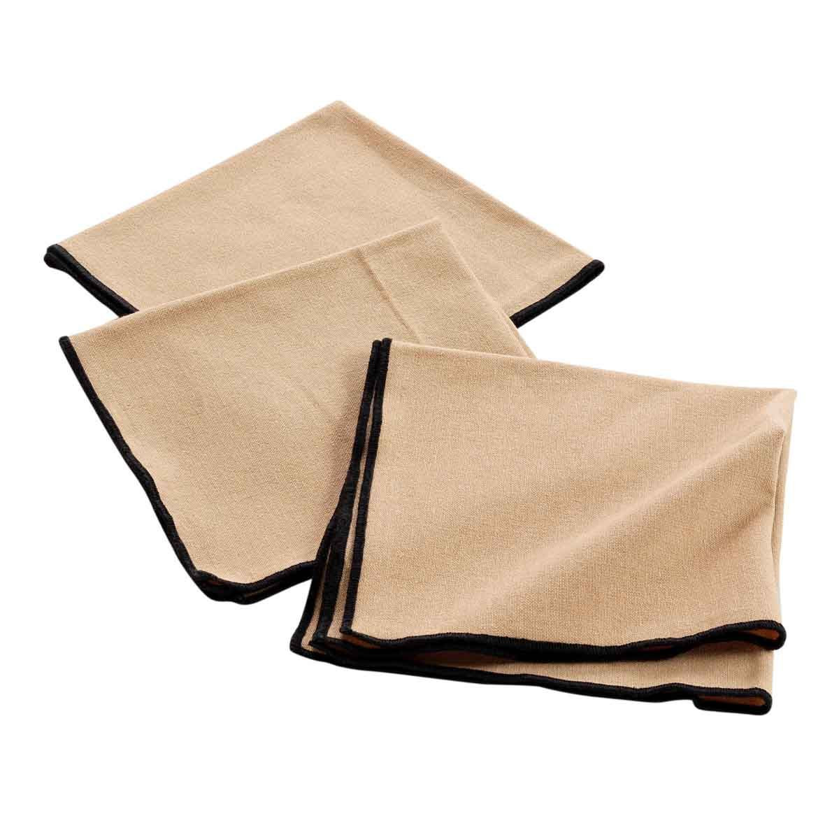 Lot De 3 Serviettes De Table "mistraline" 40x40cm Beige