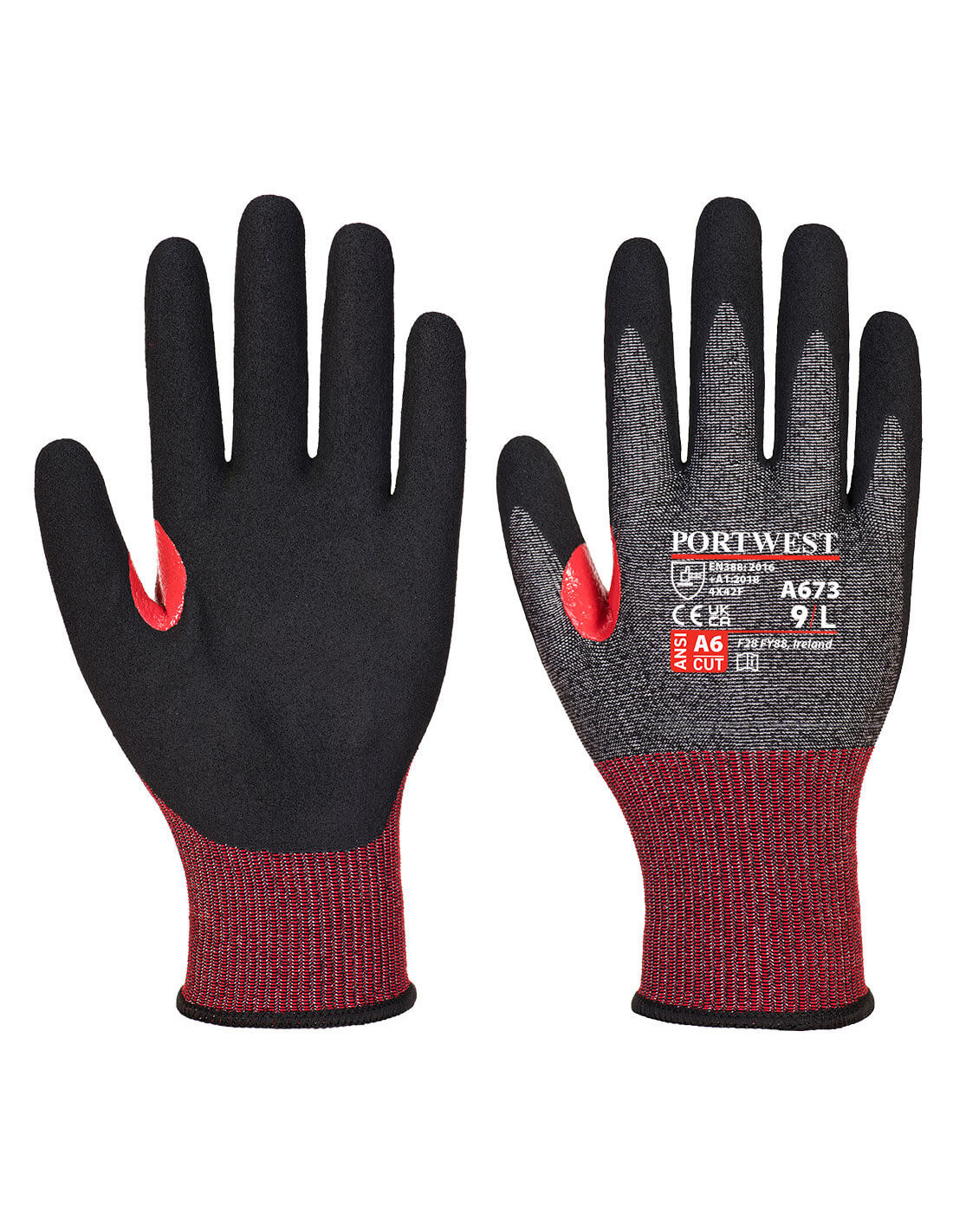 Gant Anti-coupure Mousse De Nitrile Ct Ahr18 Couleur: Noir Taille Xxl - Portwest