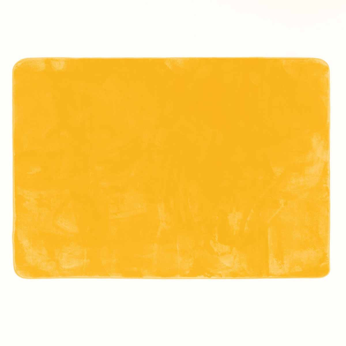 Tapis Uni En Flanelle "flanou" 120x170cm Jaune