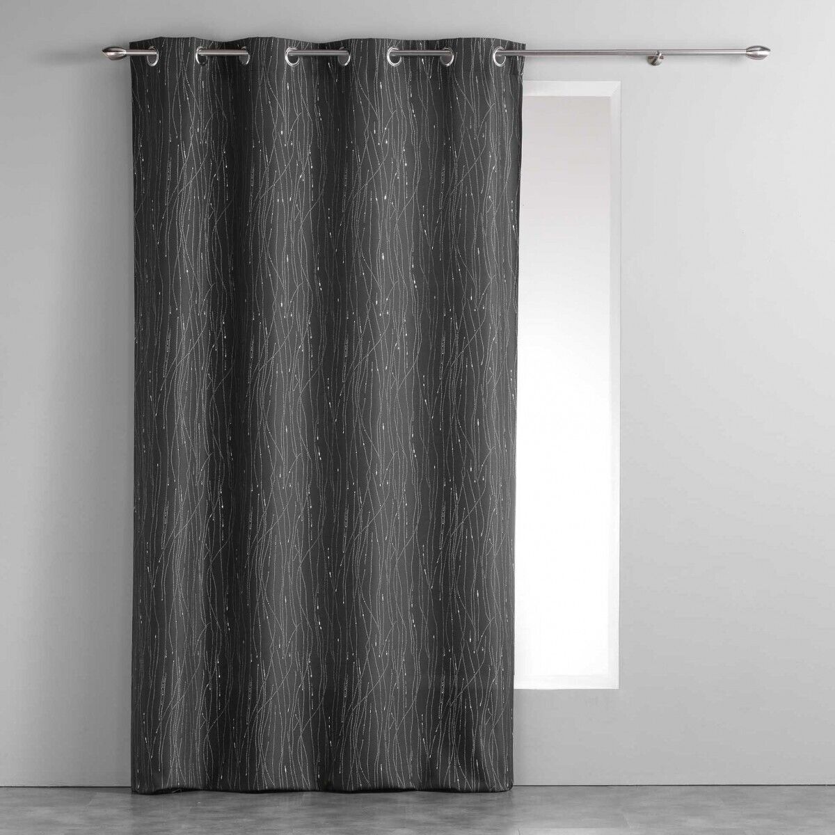 Rideau A Oeillets Filliane 140 X 260 Cm Anthracite