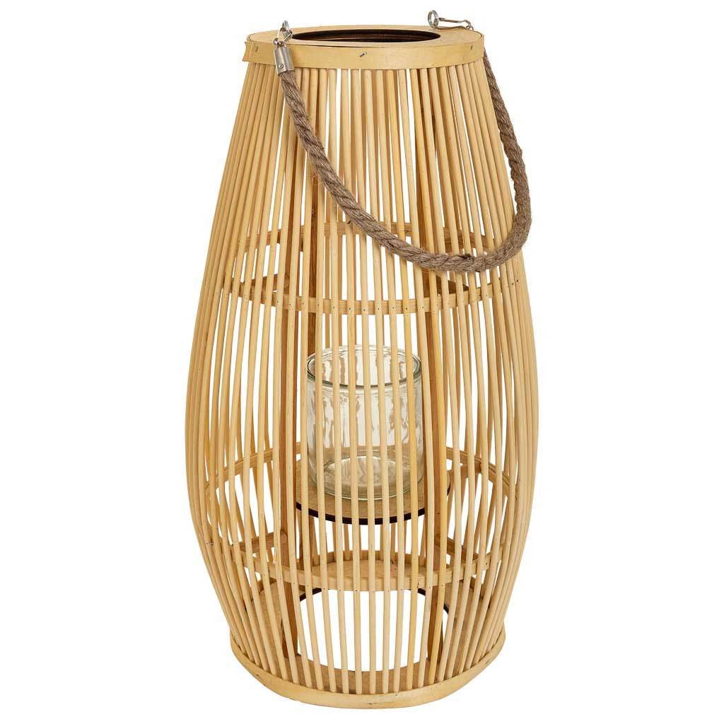 Lanterne Photophore En Bambou Marron D28x51.5h