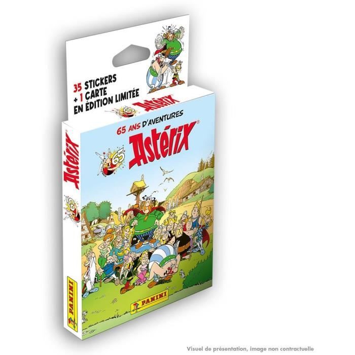 Blister 7 Pochettes - Panini - Astérix 65ème Anniversaire - 35 Stickers Et 1 Carte Limitée