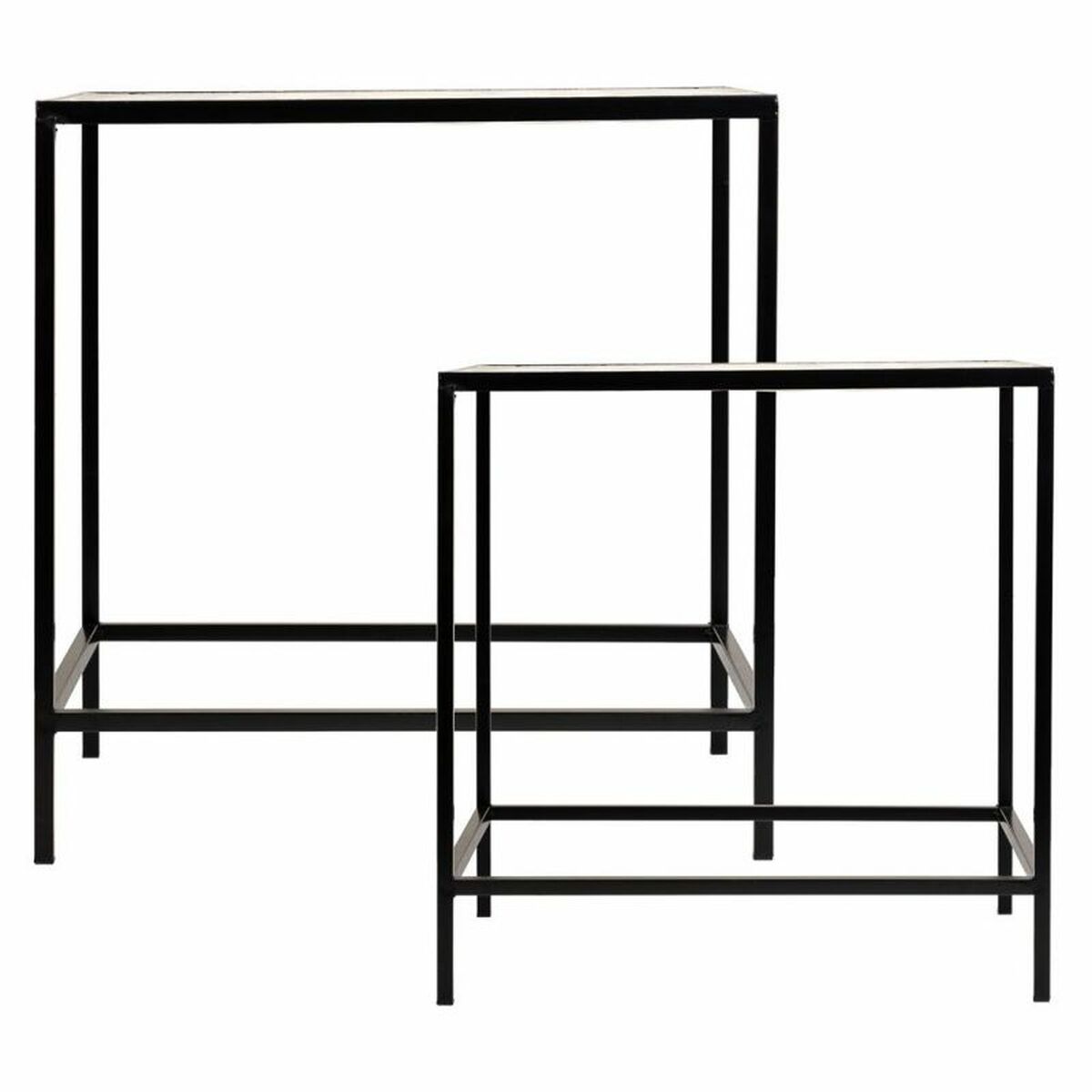 Sous-pot Alexandra House Living Noir Fer Carrelage 37 X 51 X 50 Cm 2 Pièces