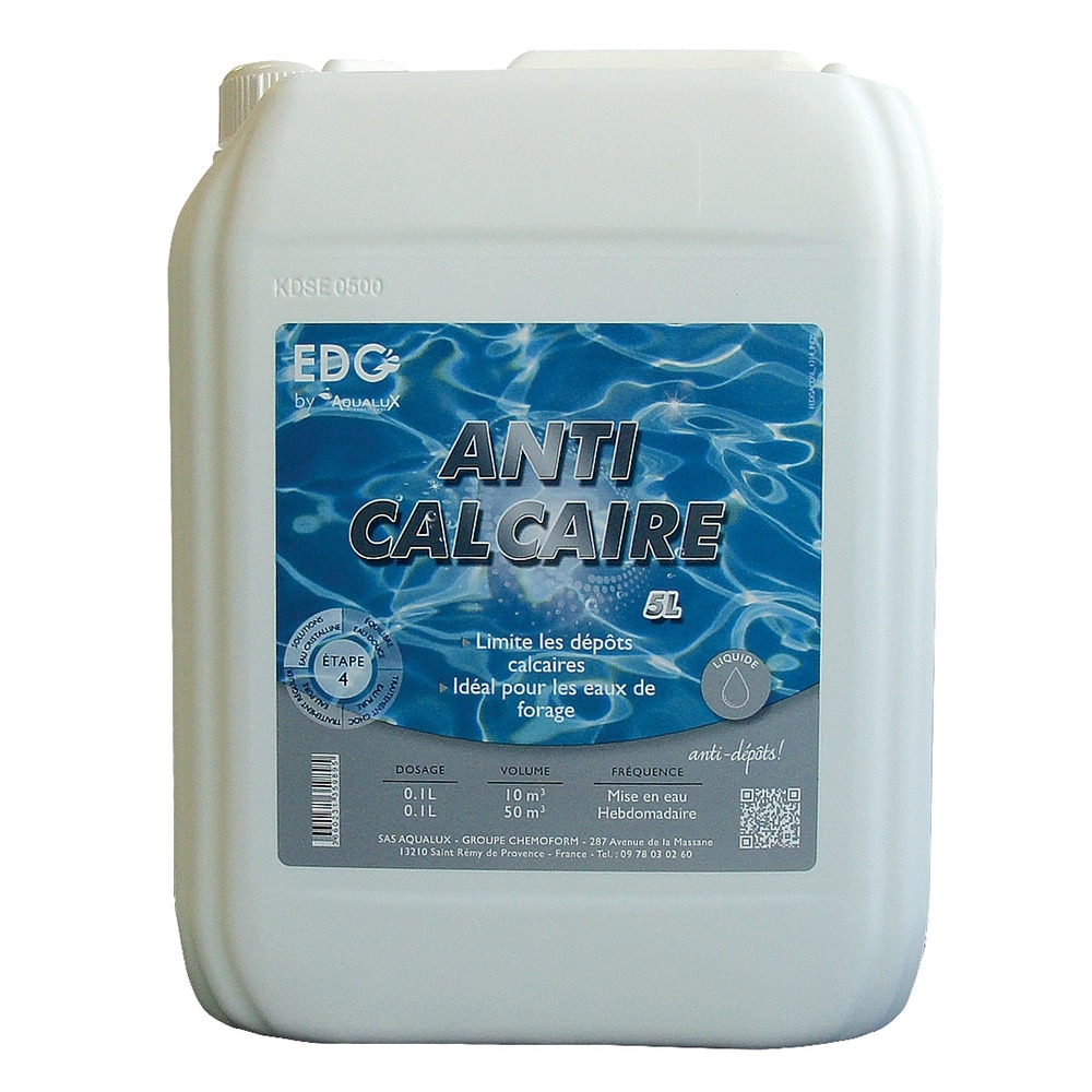 Anti-calcaire Liquide Edg By Aqualux 5 L Gris Plastique