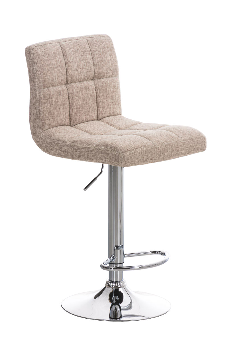 Tabouret De Bar Pérou Tissu C Crème