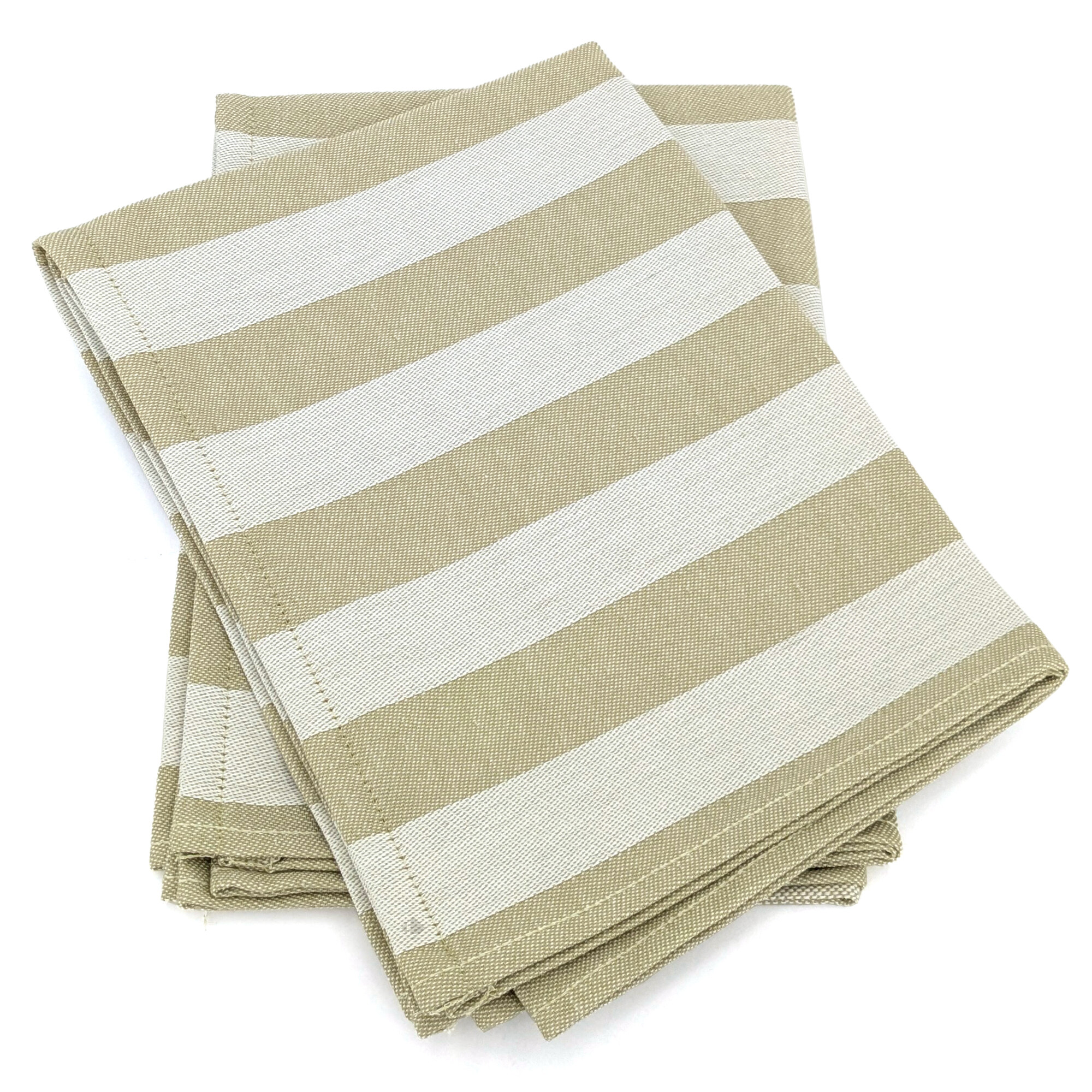 Lot De 2 Torchons De Cuisine Toile 50x70 Cm Collection Pat Effi Vert Olive