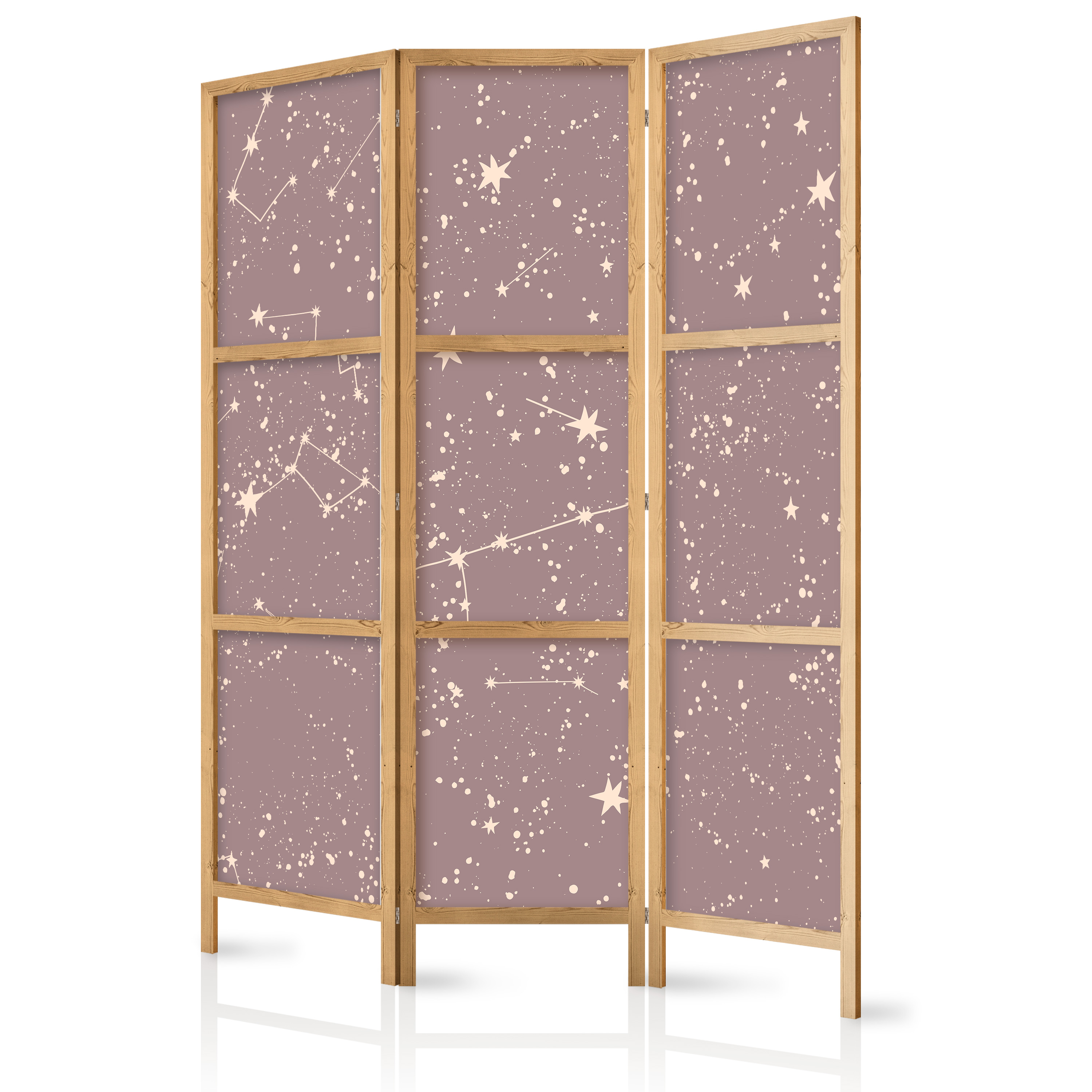 Paravent Japonais -constellations Artistiques Et Étoiles Aux Tons Pastel 135x172