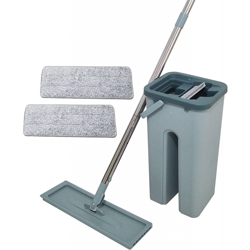 Venteo Balai Autoclean Mop 360° Avec Seau Double Compartiment 2 Serpillières M