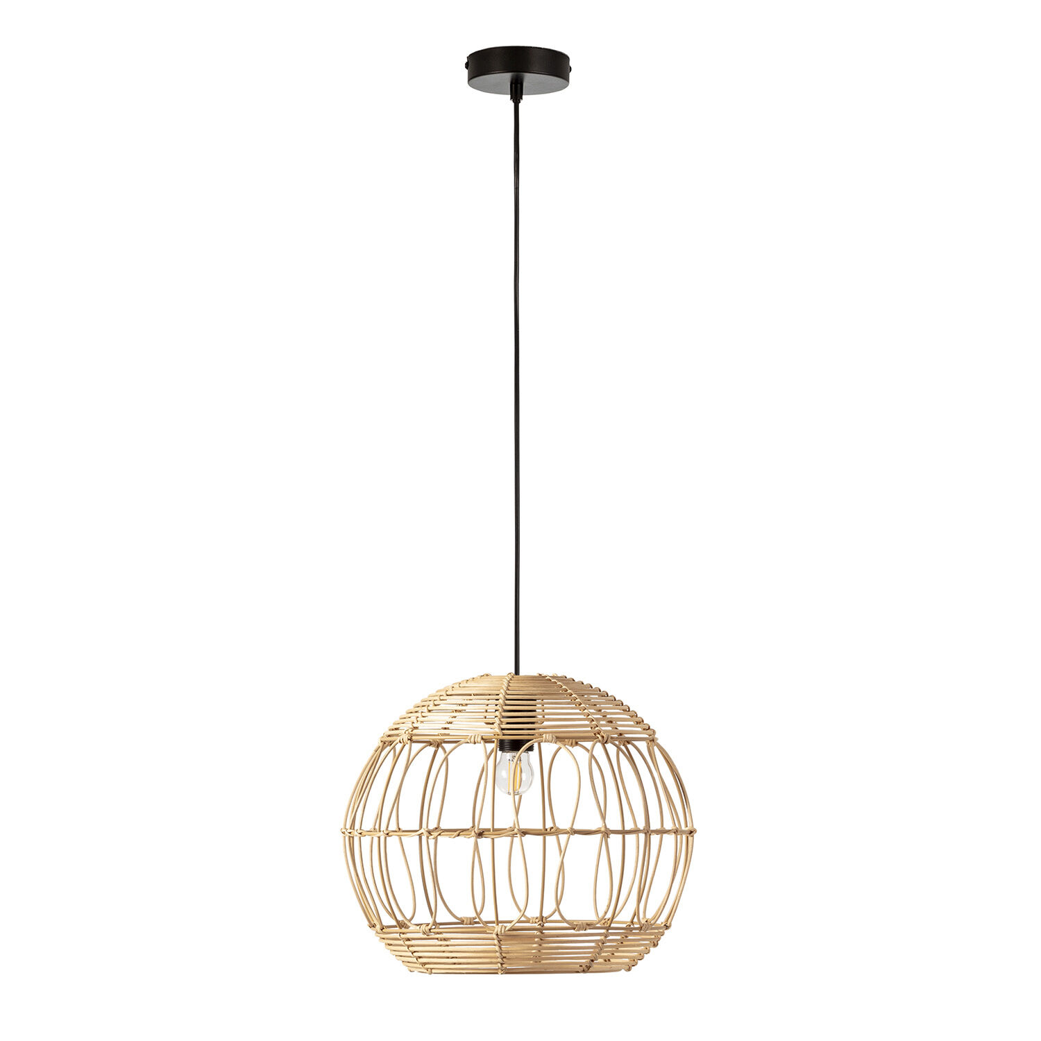 Suspension Kaede En Rotin Naturel, Diamètre 39 Cm