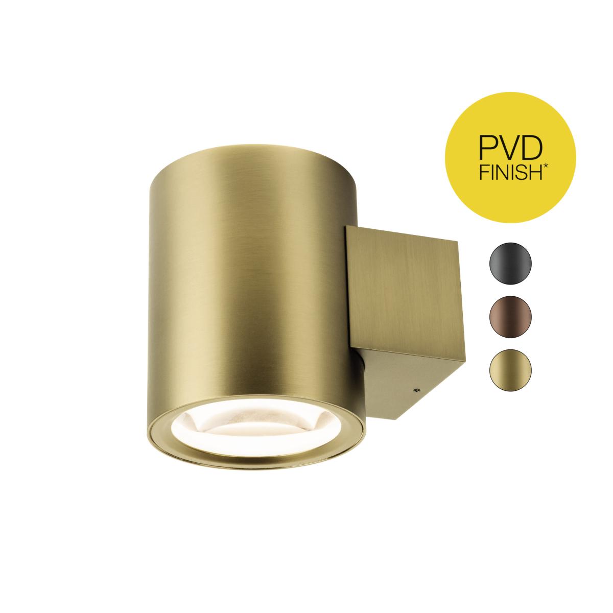 Applique murale LED SLV Oculus, couleur laiton, Ø 9 cm, à intensité variable