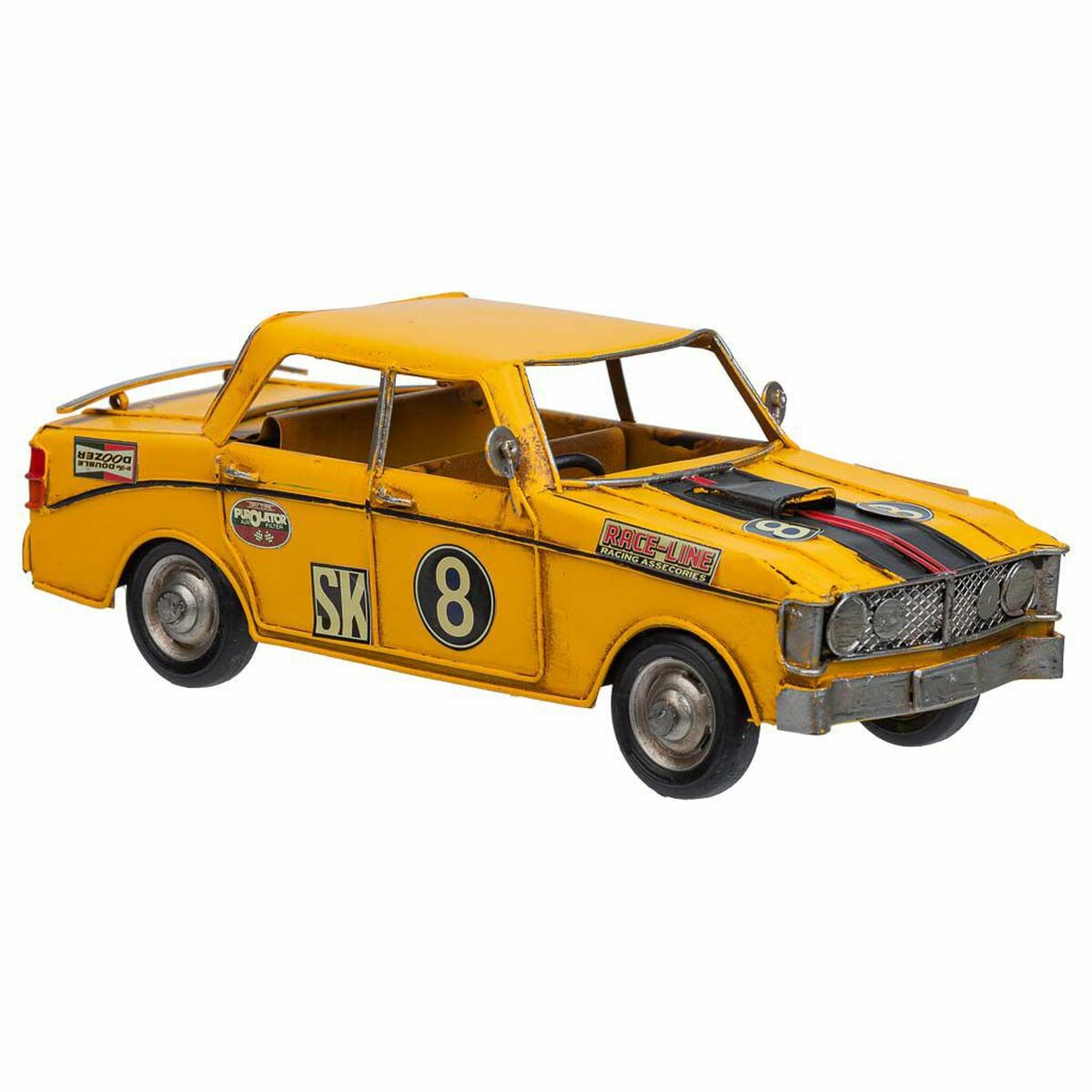 Figurine Décorative Alexandra House Living Jaune Fer Abs Voiture 12 X 9 X 27 Cm