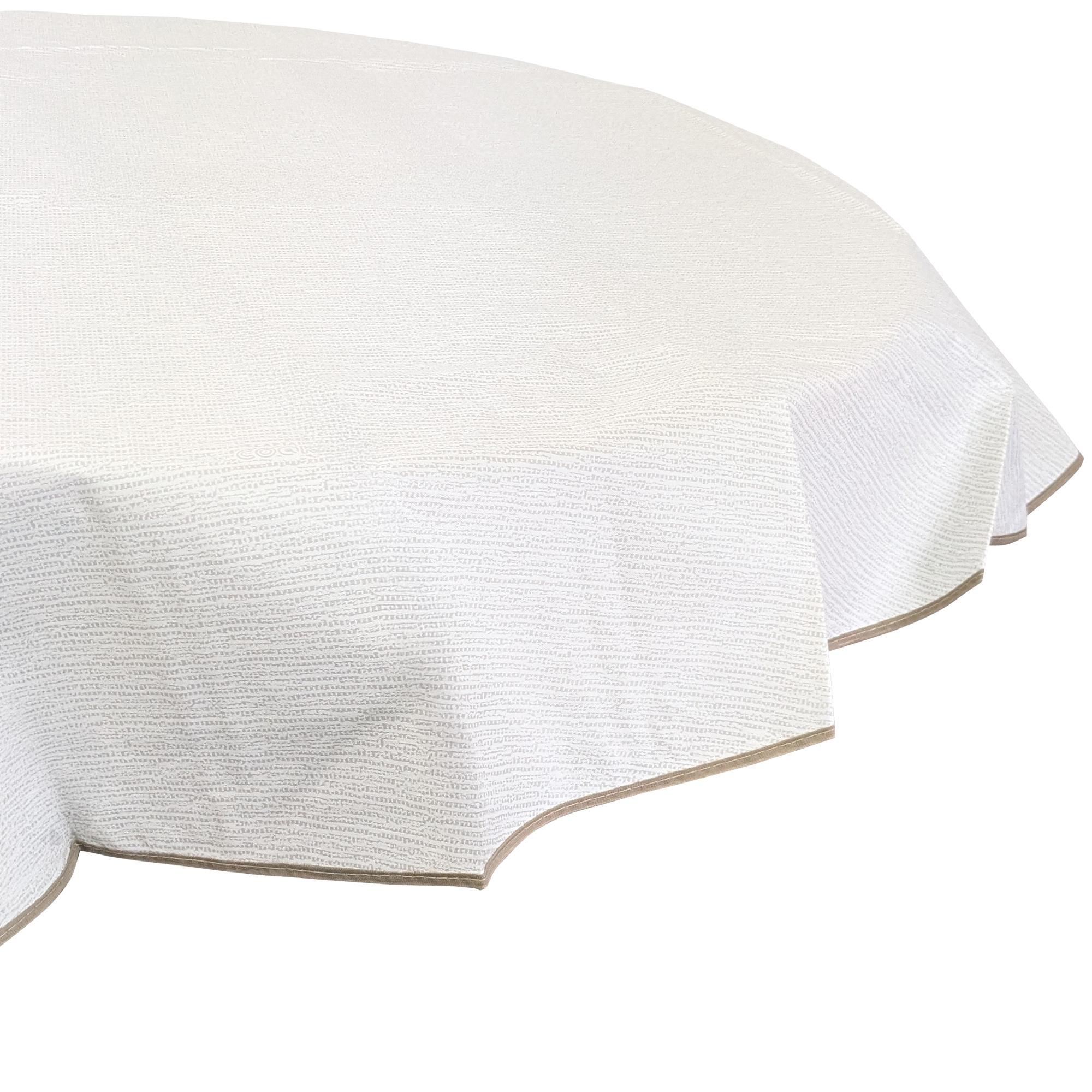 Nappe Ronde 160 Cm Antitaches Nasmate Earl Grey