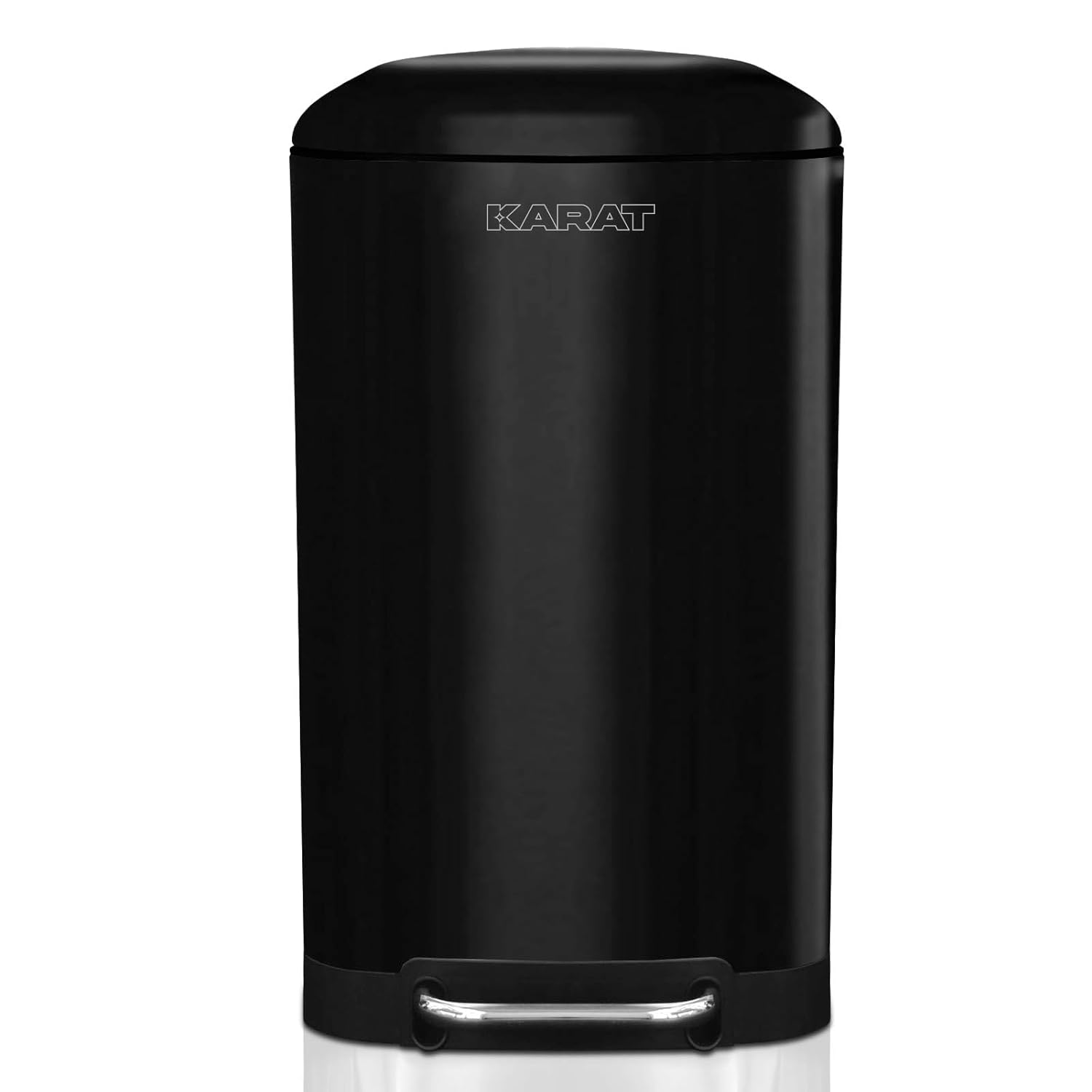 Poubelle Cubo Acier Inoxydable Fermeture Automatique Noir 30 L