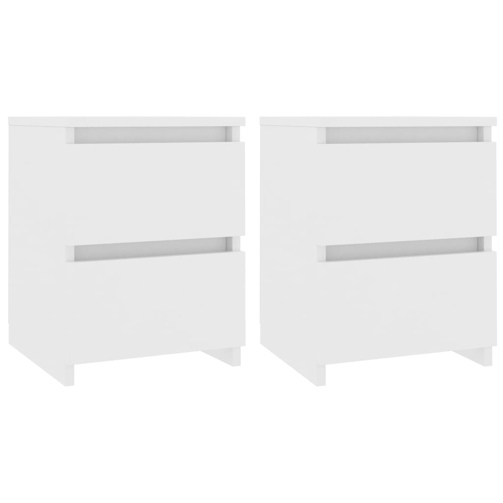 Lot De 2 Tables De Chevet Avec Deux Tiroirs 30 X 30 X 40 Dec034850