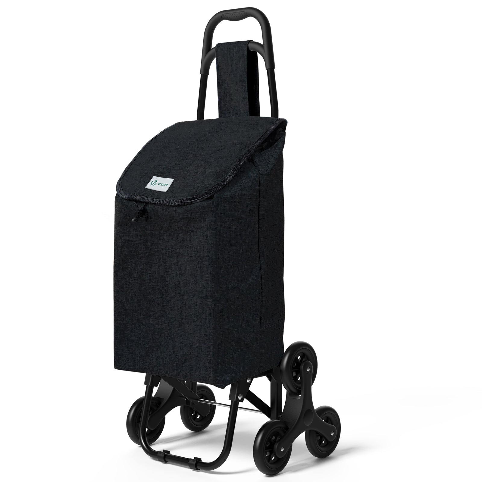 Vounot Chariot De Courses Pliable Monte Escalier Style Oxford Noir