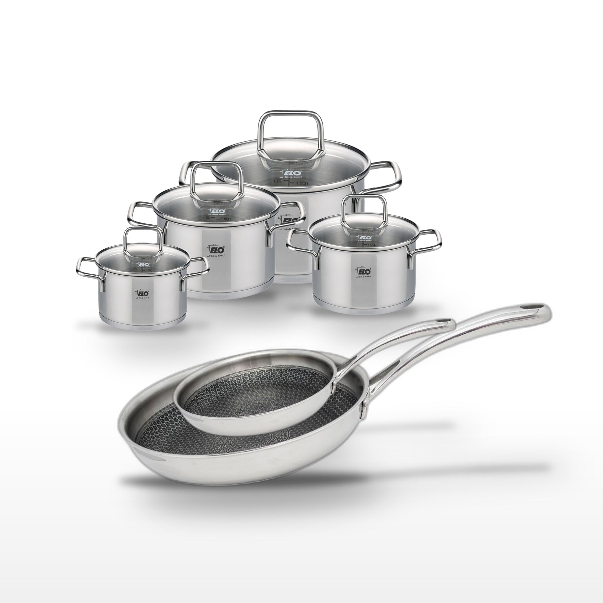 Batterie De Cuisine 2 Poêles 24cm + 4 Faitouts Relief Evolution