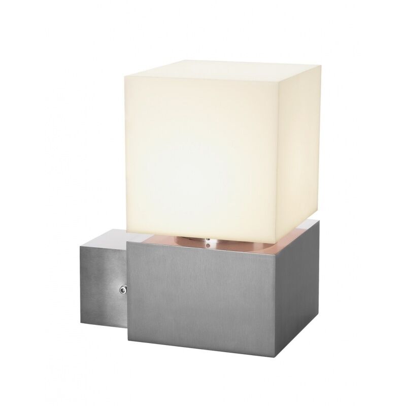 Square Wl, Applique Extérieure, Alu Brossé, E27 Max. 20w, Ip44