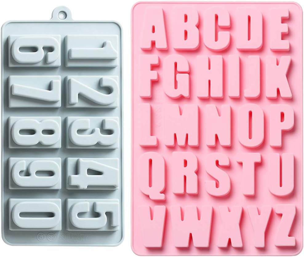 2 Moule En Silicone Alphabet 26 Lettres A-z