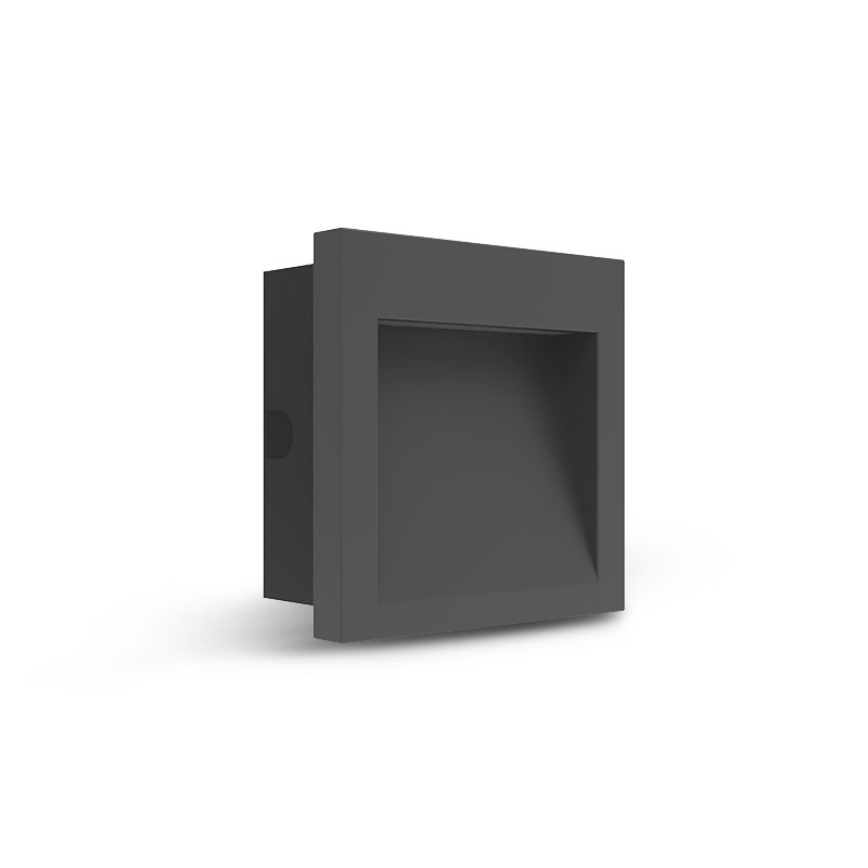 Spot Encastrable Led Balise 90 X 90 Mm 3w Carré 3000k Ip65 Miidex Lighting®