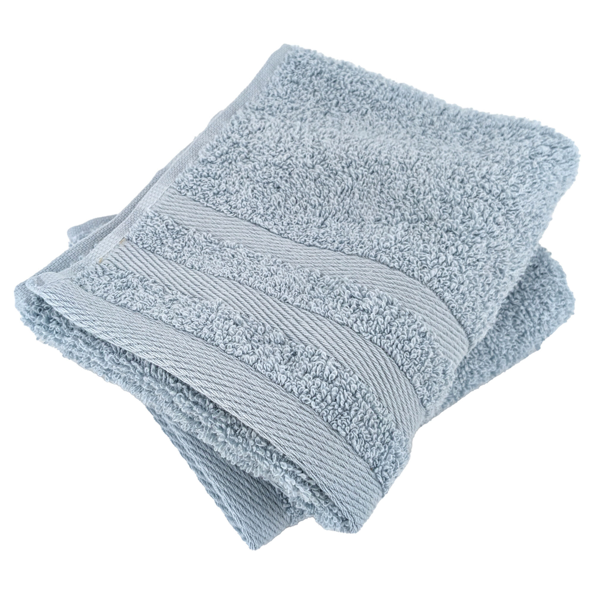 Lot De 2 Serviettes Invité 33x50 Cm Efficience Pure Bleu Capri