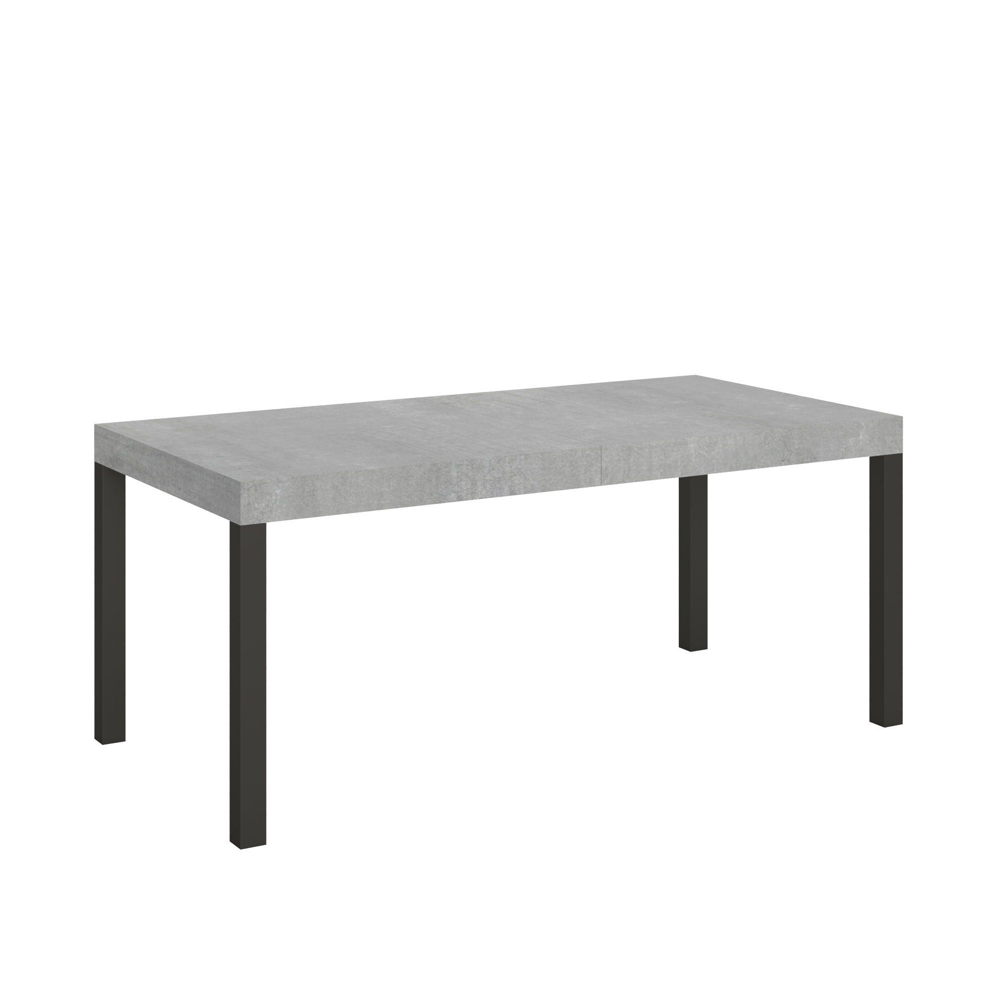 Table Extensible Everyday 200/304x90 Cm Pieds Béton Anthracite